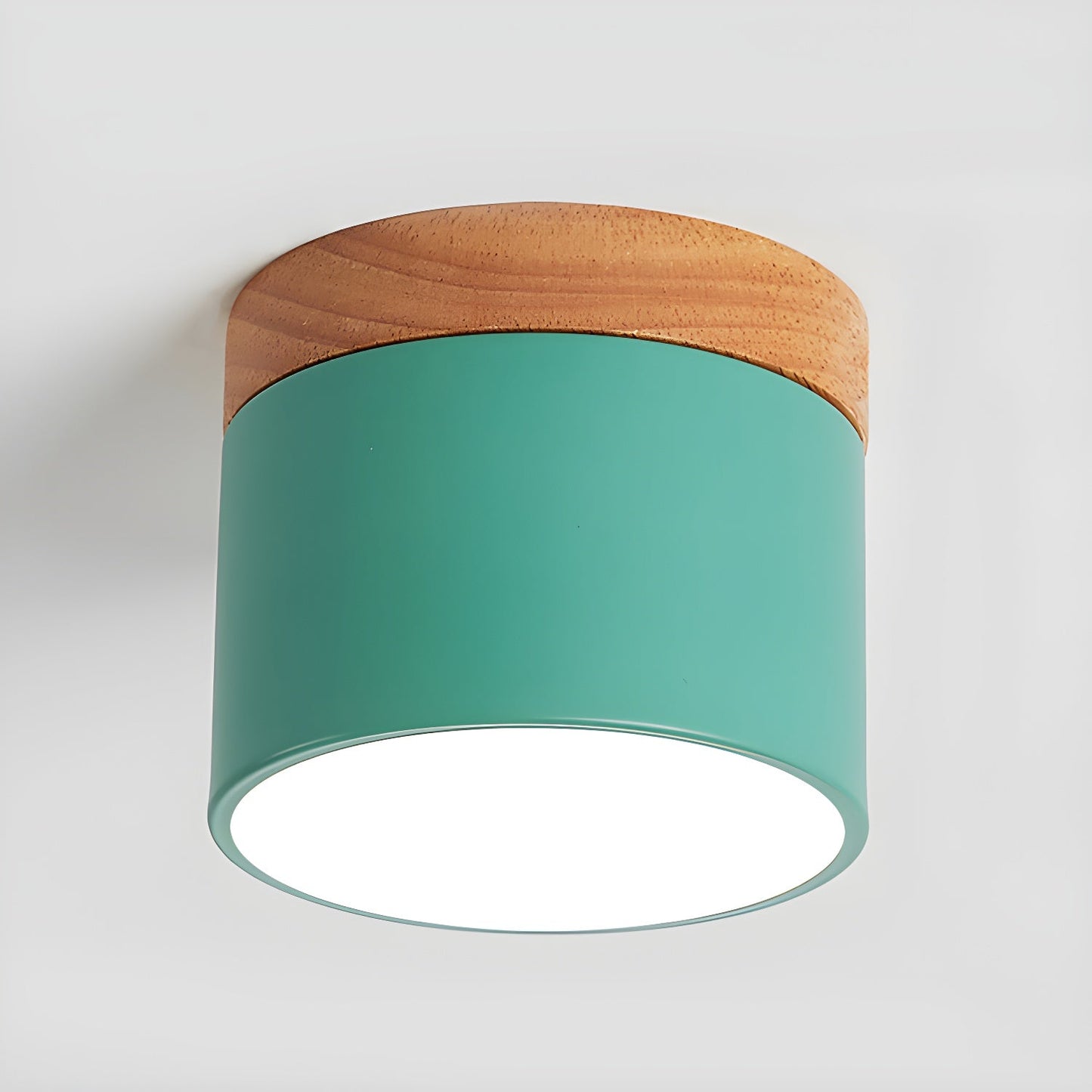 Alva Wooden Surface Downlight | Wood & Metal | Black, White, Grey, Blue, Green, Pink, Coffee