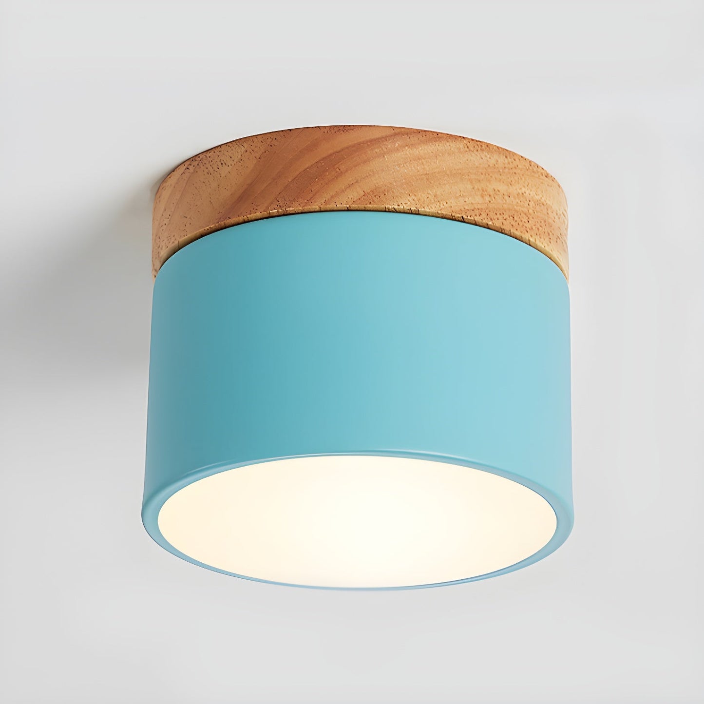 Alva Wooden Surface Downlight | Wood & Metal | Black, White, Grey, Blue, Green, Pink, Coffee