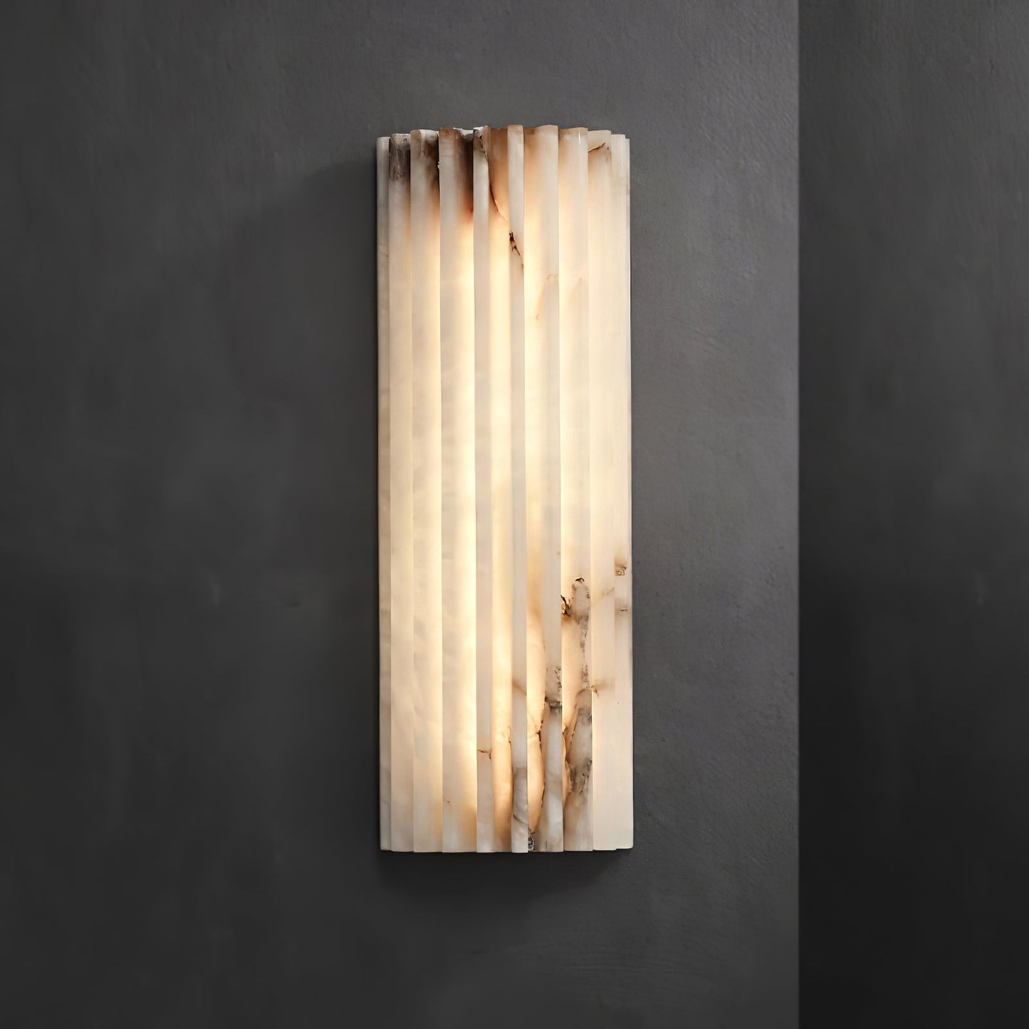 Alvia Alabaster Wall Light | Alabaster | White