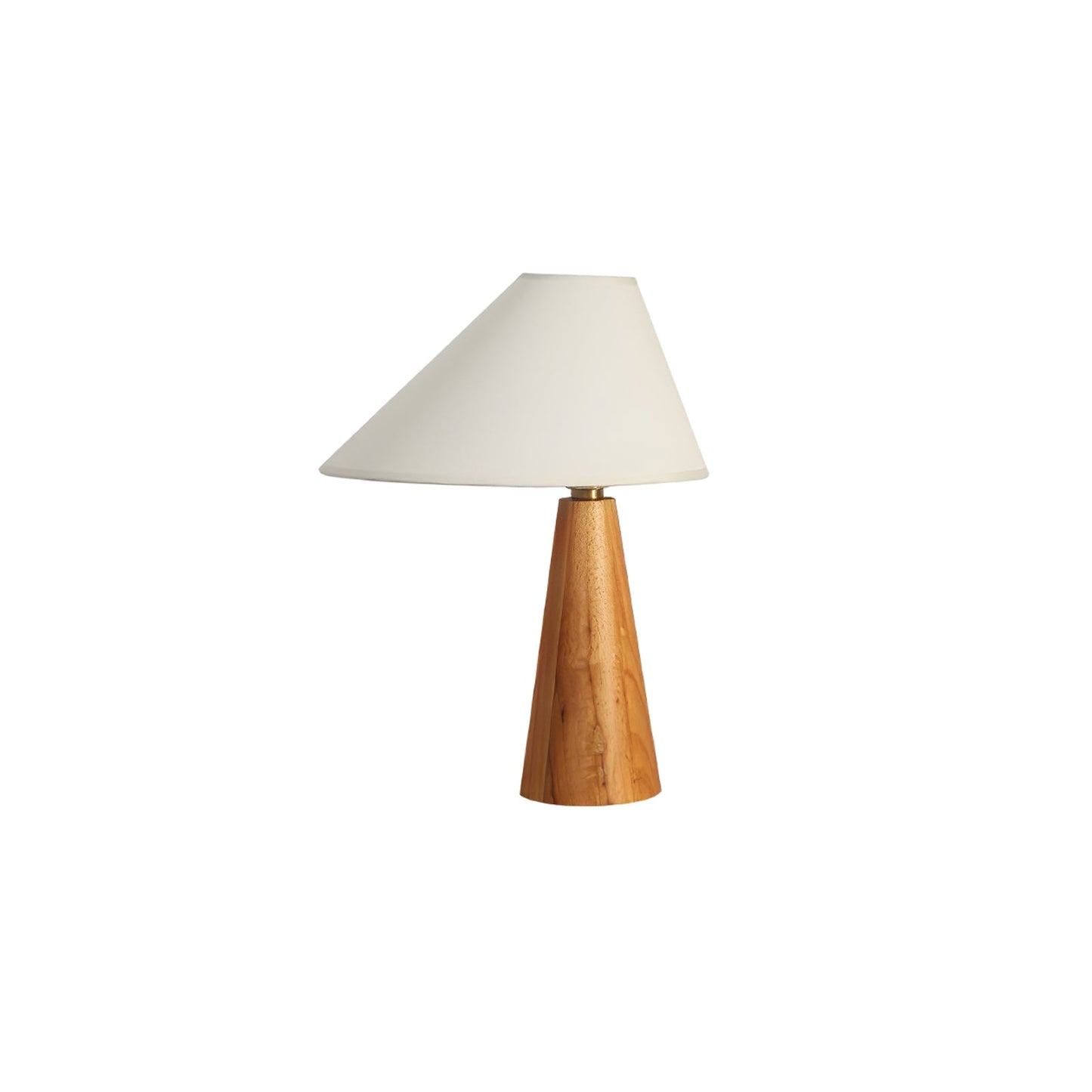 Alvin Table Lamp | Wooden Base & Linen Shade | White