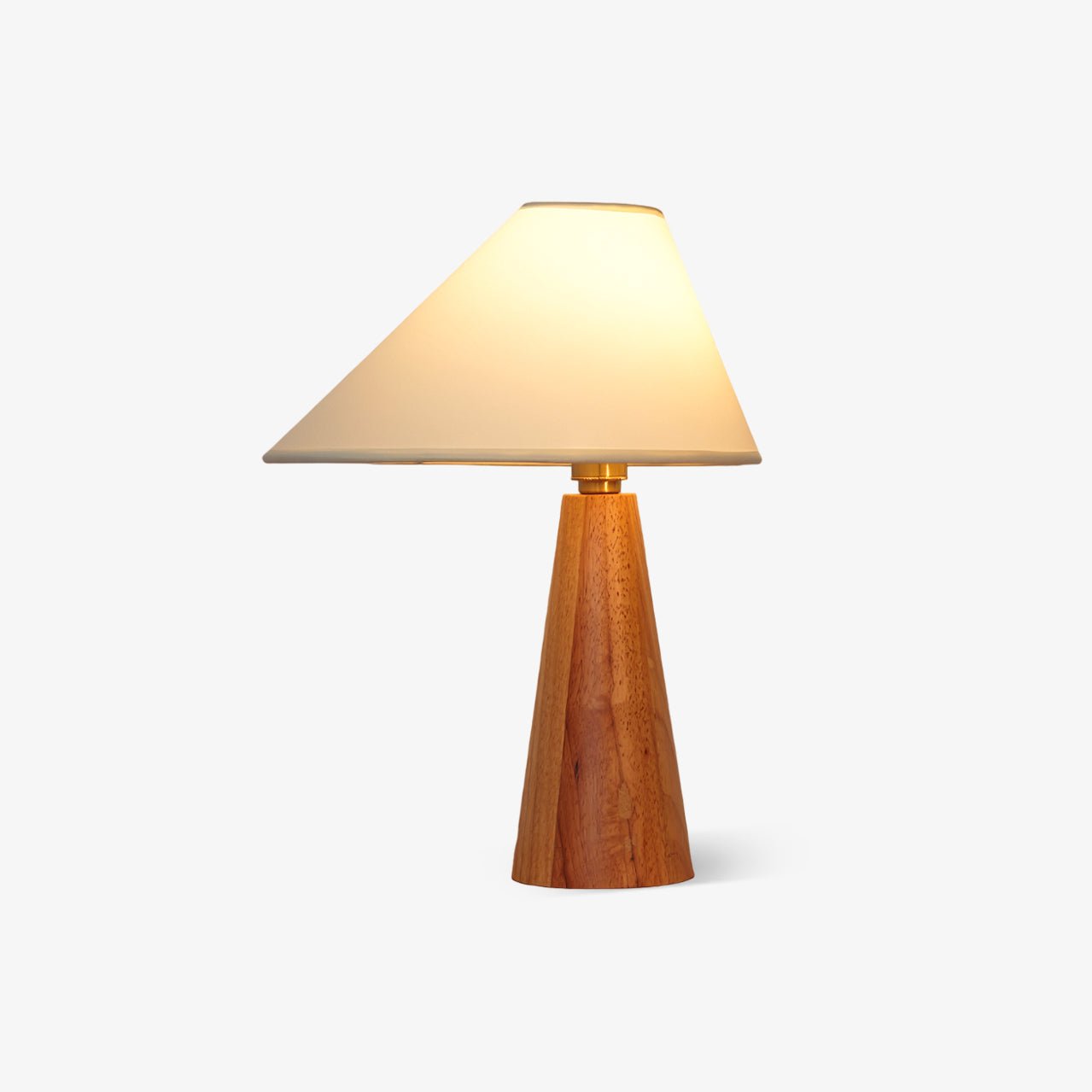 Alvin Table Lamp | Wooden Base & Linen Shade | White
