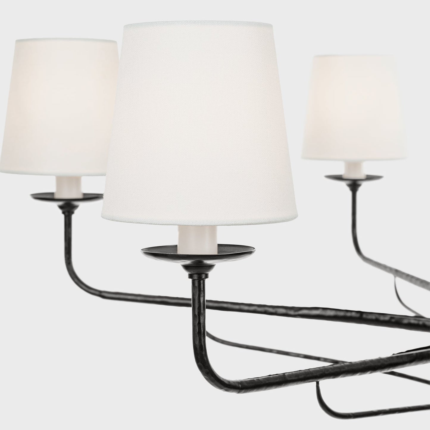 Amalfi Chandelier | Antique Brass & Fabric | 2 or 6 Lights Options