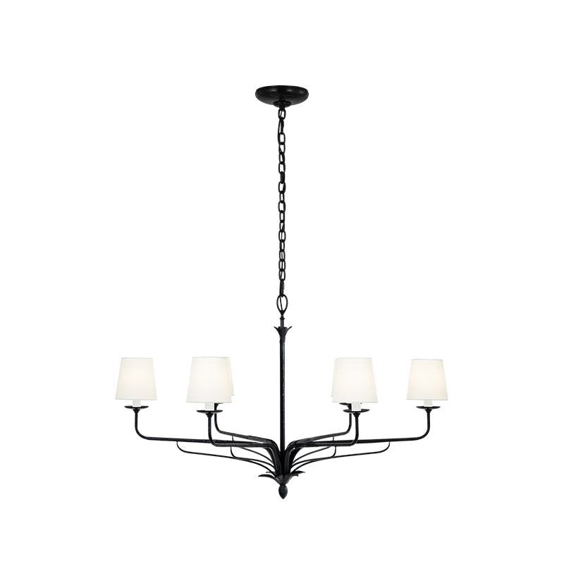 Amalfi Chandelier | Antique Brass & Fabric | 2 or 6 Lights Options