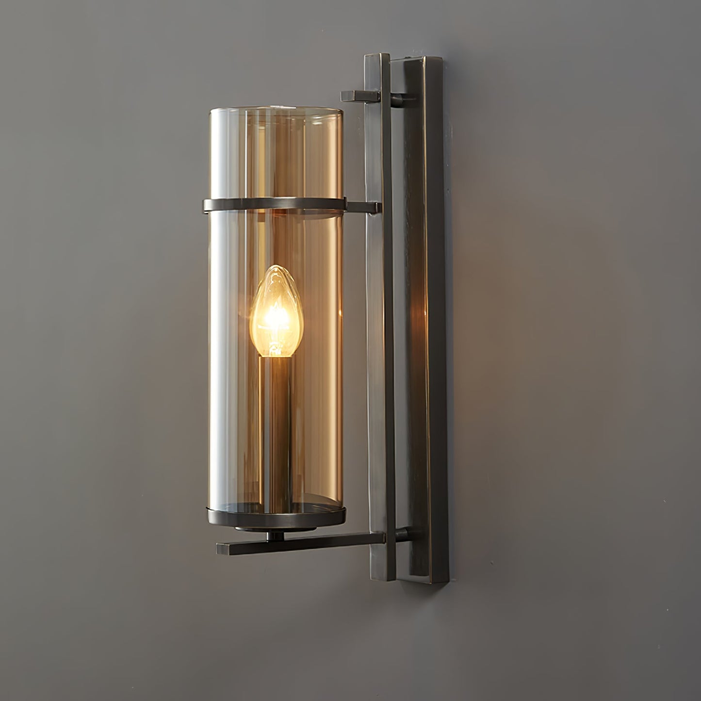 Amalfi Wall Lamp | Metal & Glass | Black & Gold
