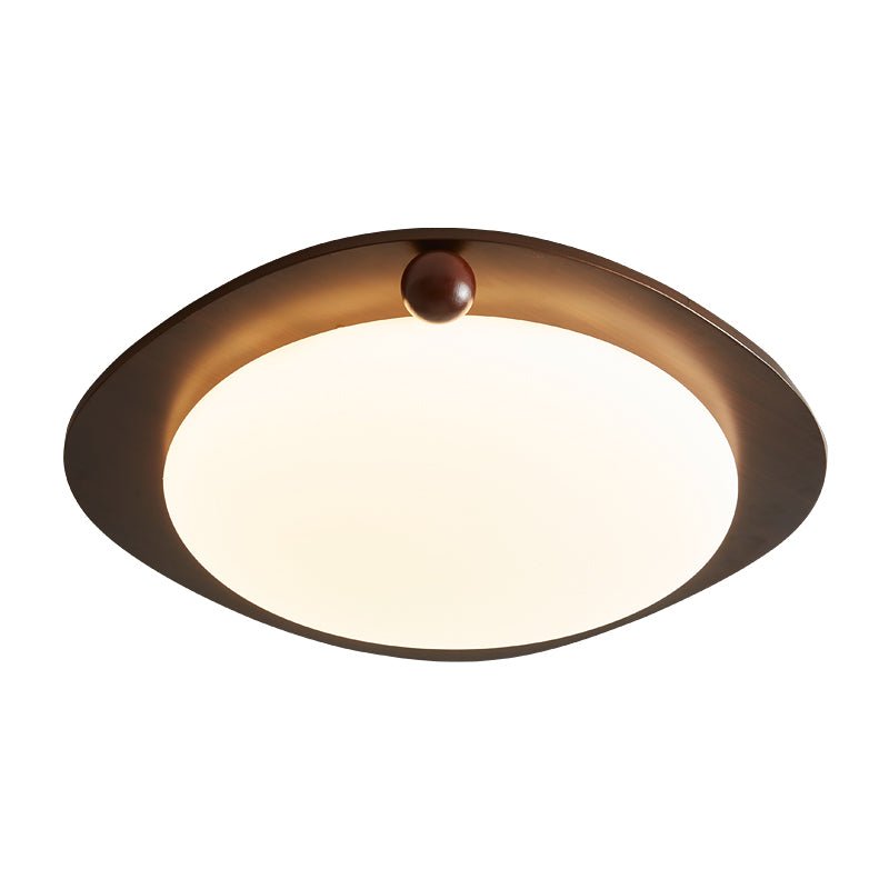 Amalphi Ceiling Light | Walnut Wood Grain | White Shade