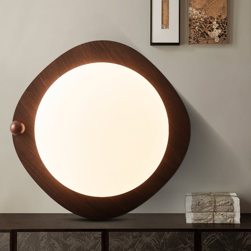 Amalphi Ceiling Light | Walnut Wood Grain | White Shade