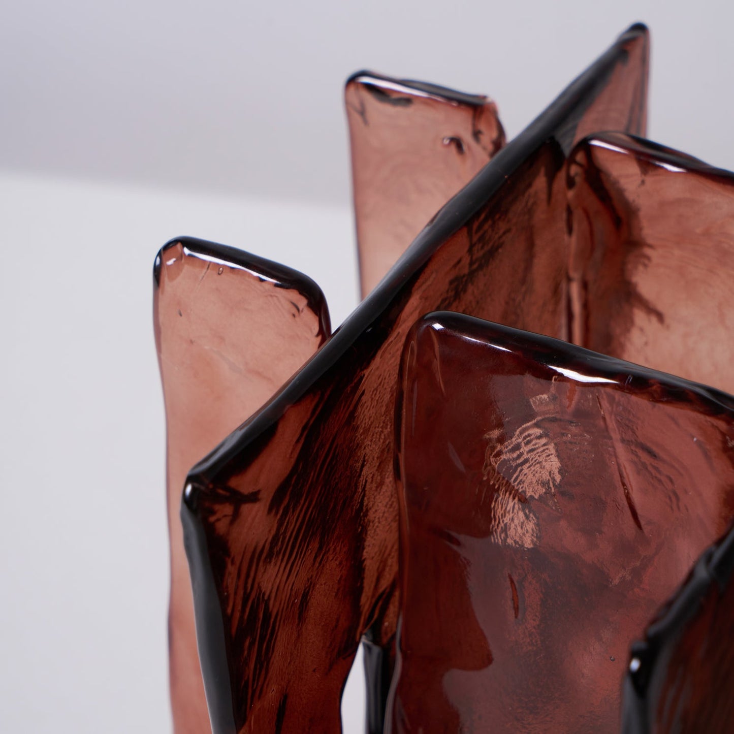Amber Table Lamp | Brushed Brass & Amber Glass | Modern Design