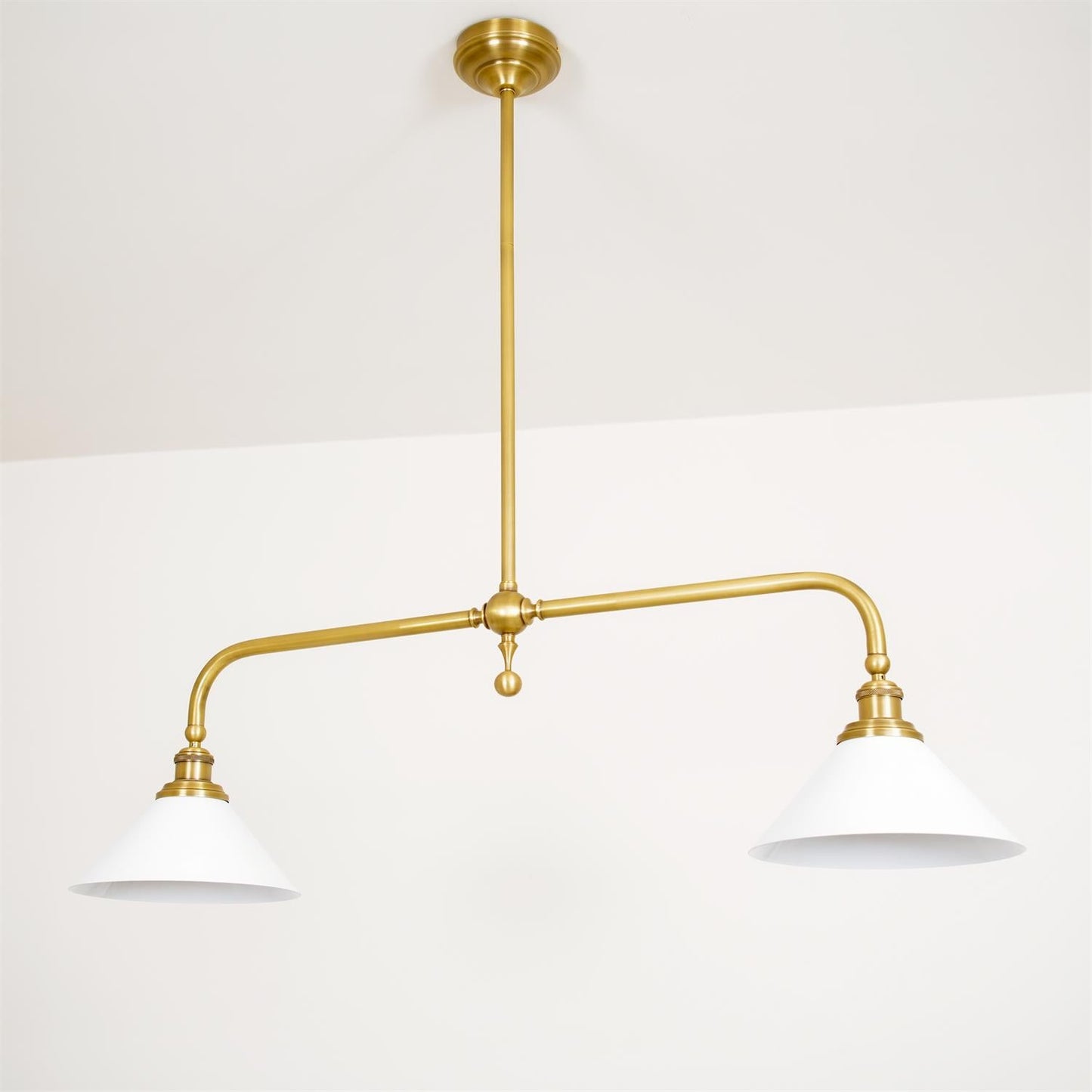 Amelia Chandelier | Brass & Ceramic | 2-Light Retro Design