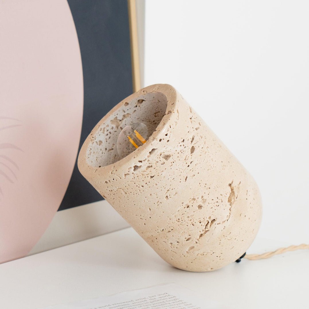 Amidori Table Lamp | Yellow Travertine | Indoor