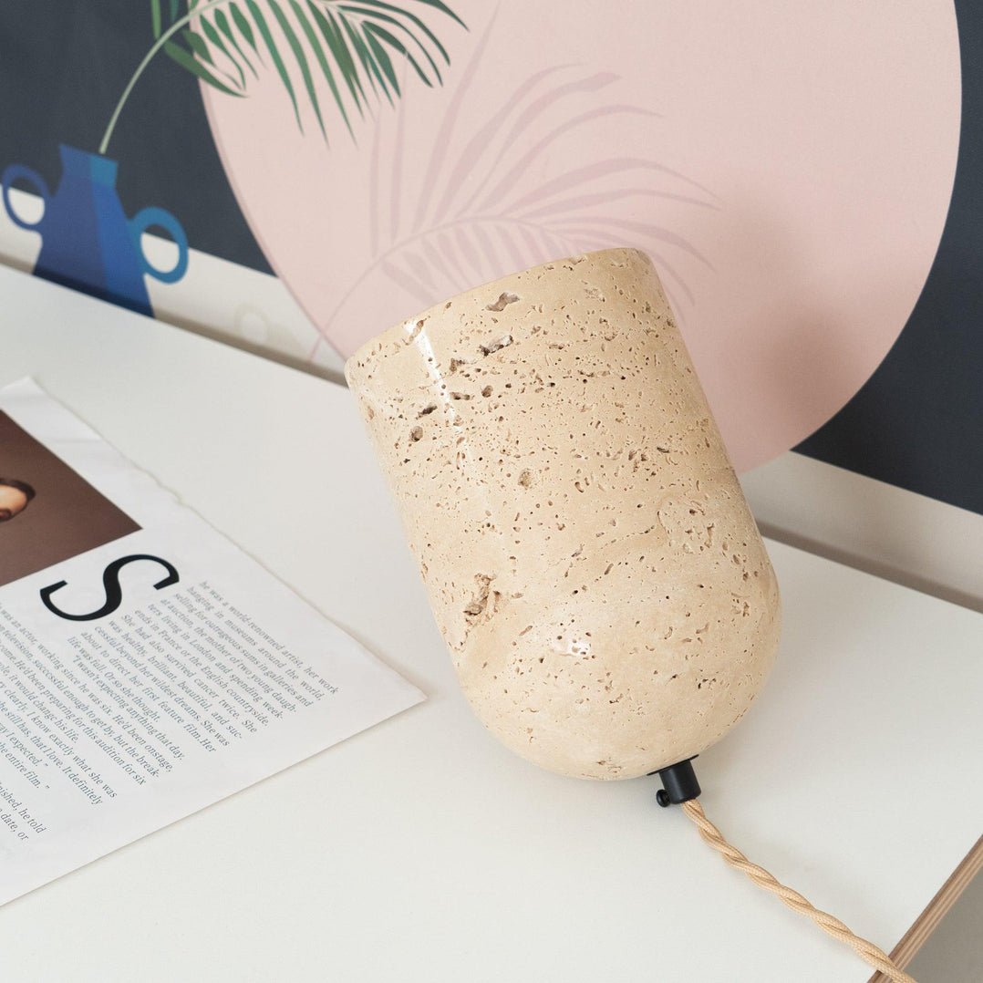 Amidori Table Lamp | Yellow Travertine | Indoor