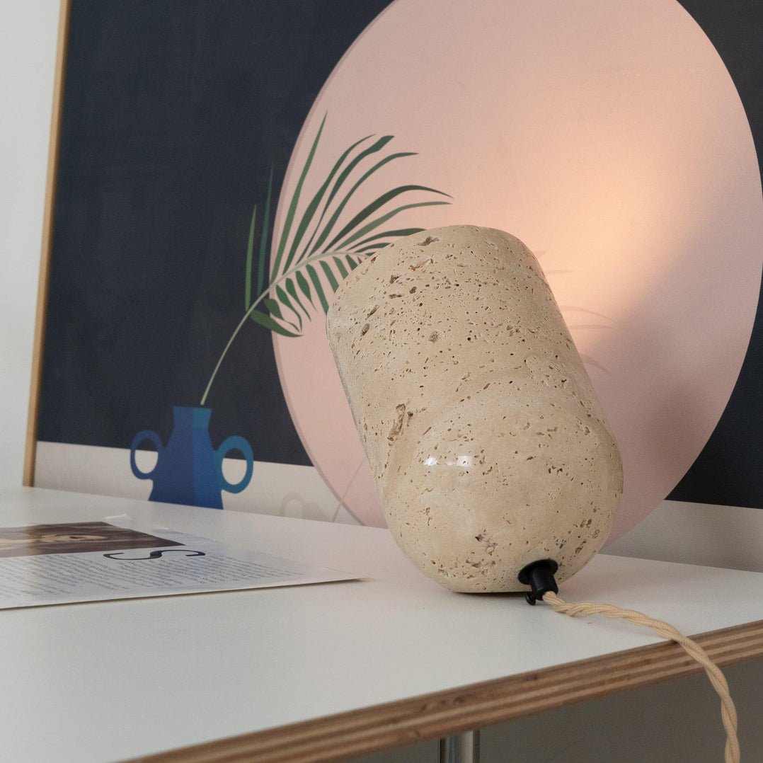 Amidori Table Lamp | Yellow Travertine | Indoor