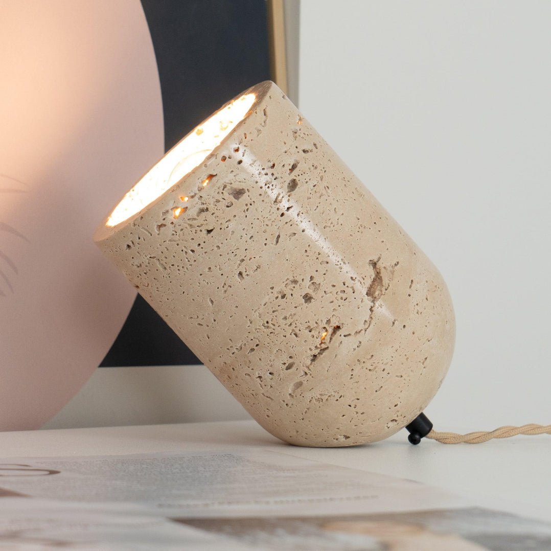 Amidori Table Lamp | Yellow Travertine | Indoor