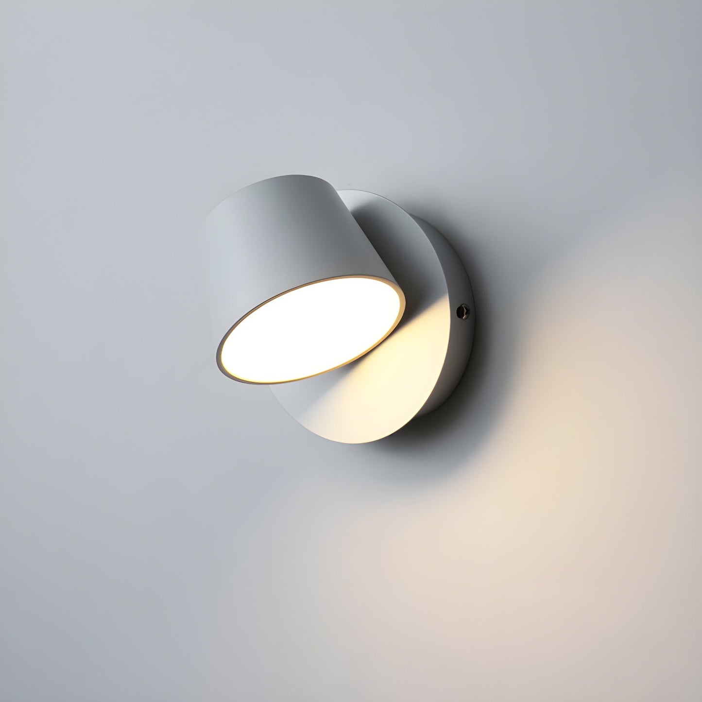Angle Adjustable Wall Lamp | Metal & Acrylic | Black or White