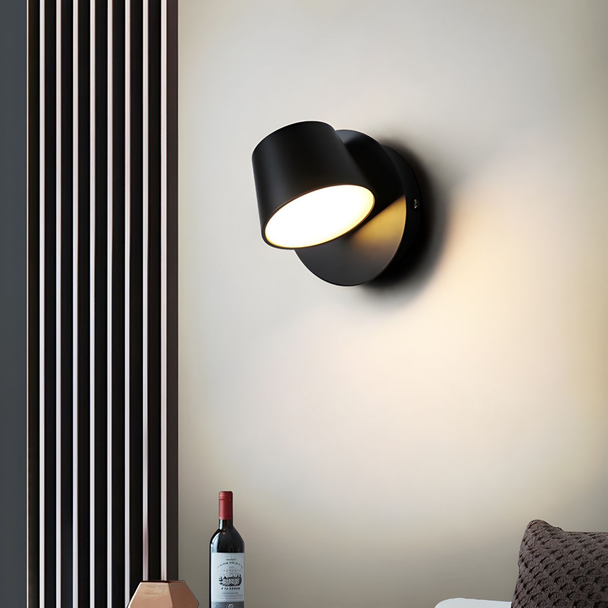 Angle Adjustable Wall Lamp | Metal & Acrylic | Black or White