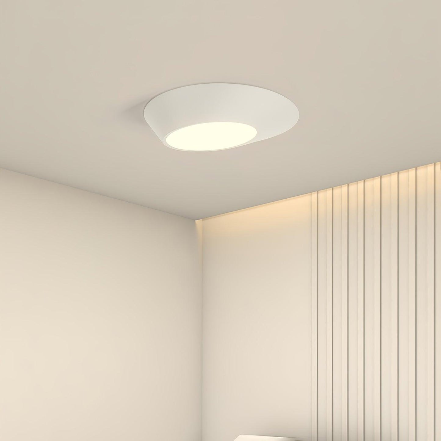 Angled Ceiling Light | Iron, Metal, Acrylic | Black, White