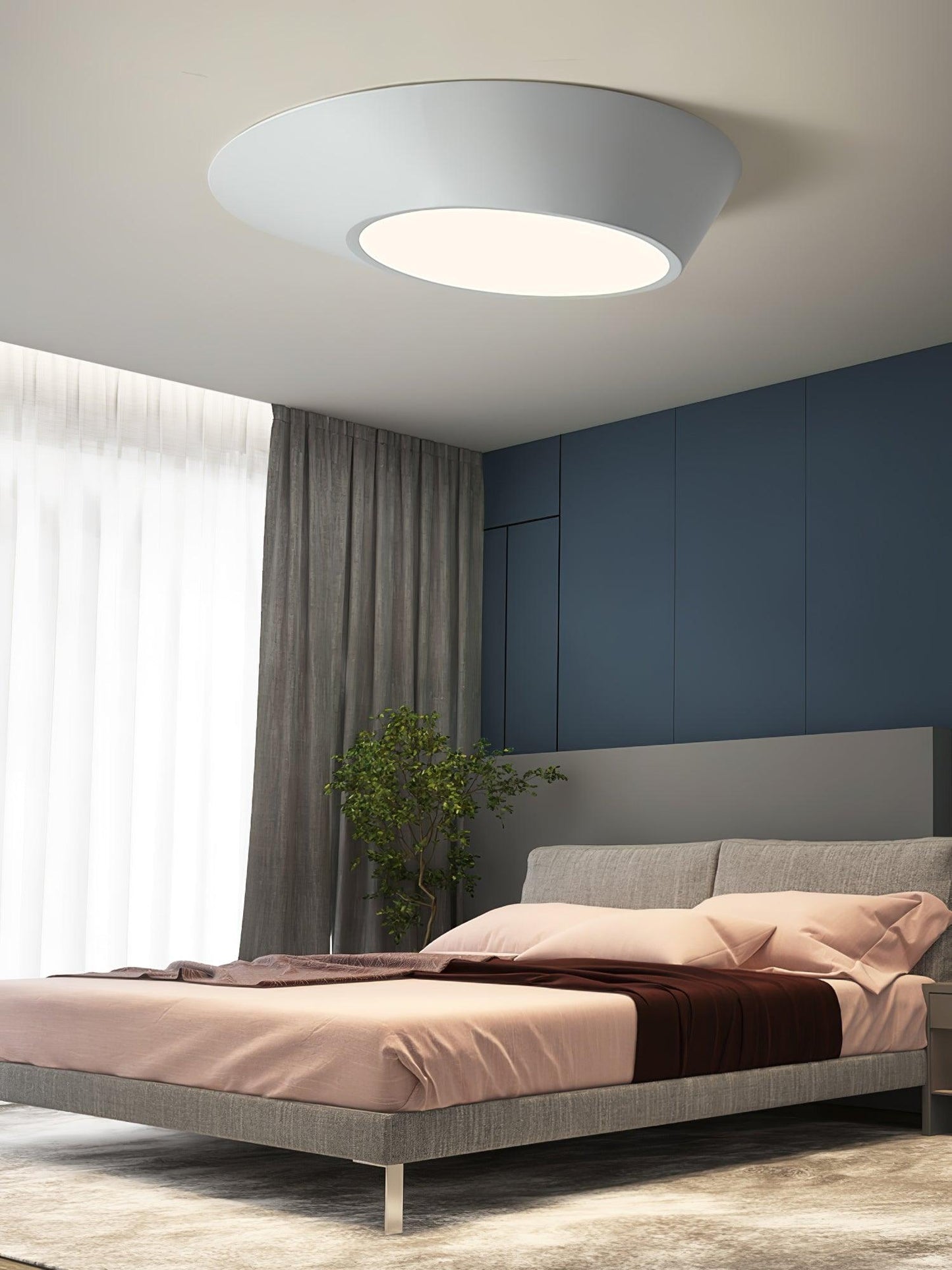 Angled Ceiling Light | Iron, Metal, Acrylic | Black, White