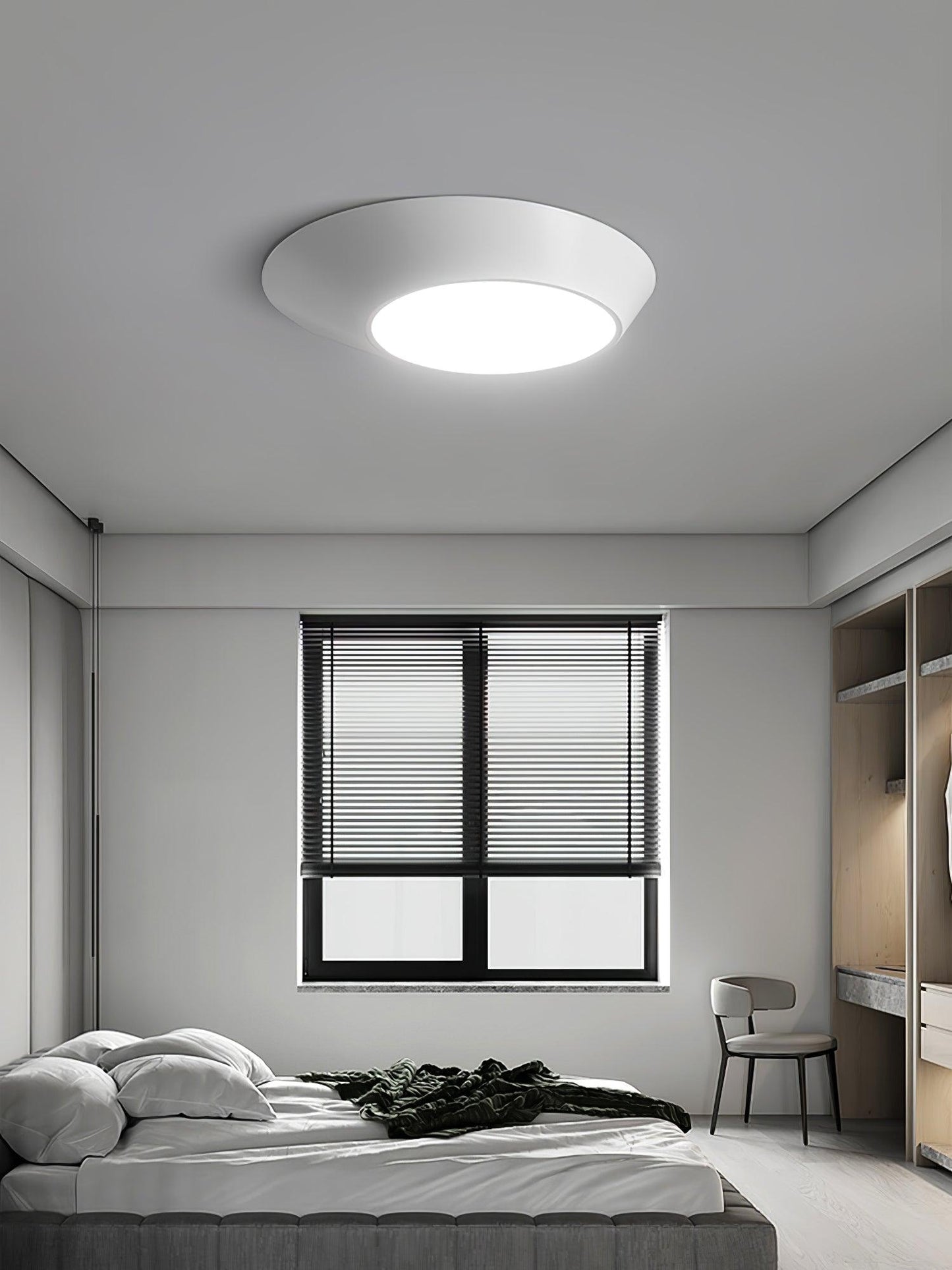 Angled Ceiling Light | Iron, Metal, Acrylic | Black, White