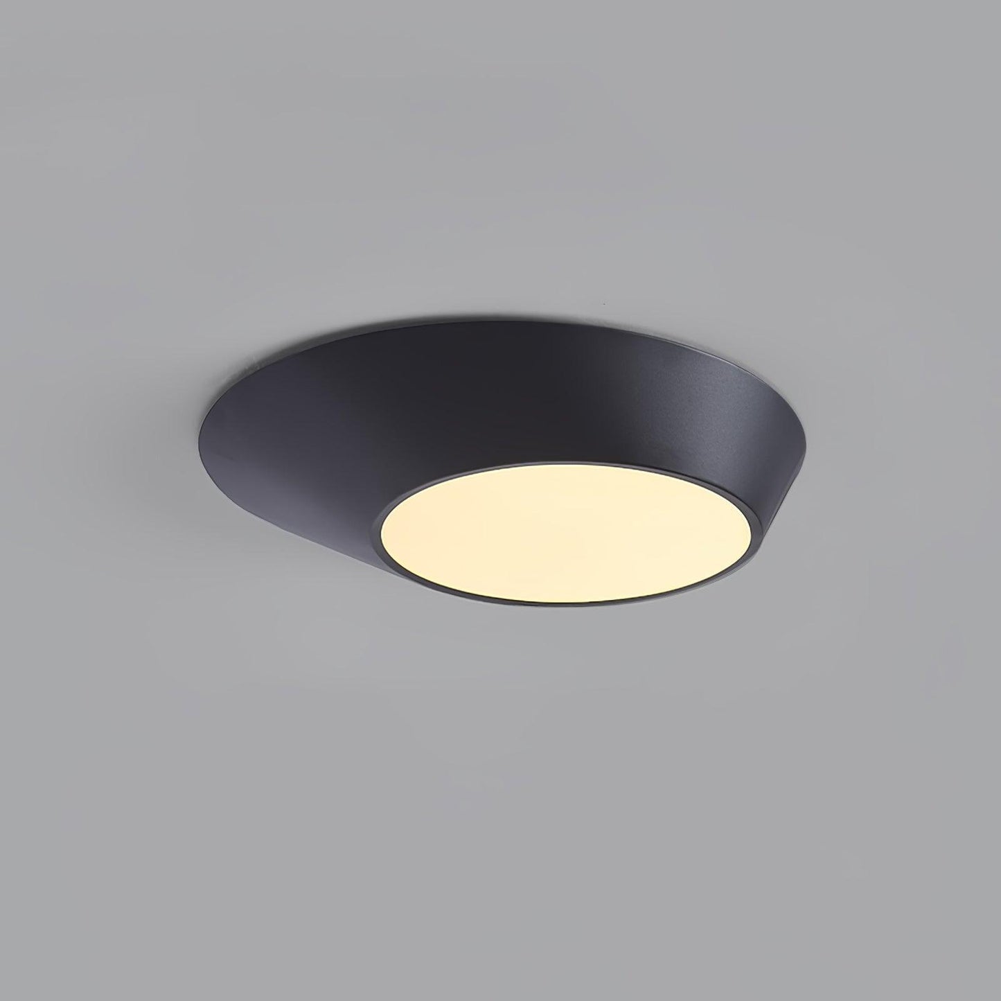Angled Ceiling Light | Iron, Metal, Acrylic | Black, White