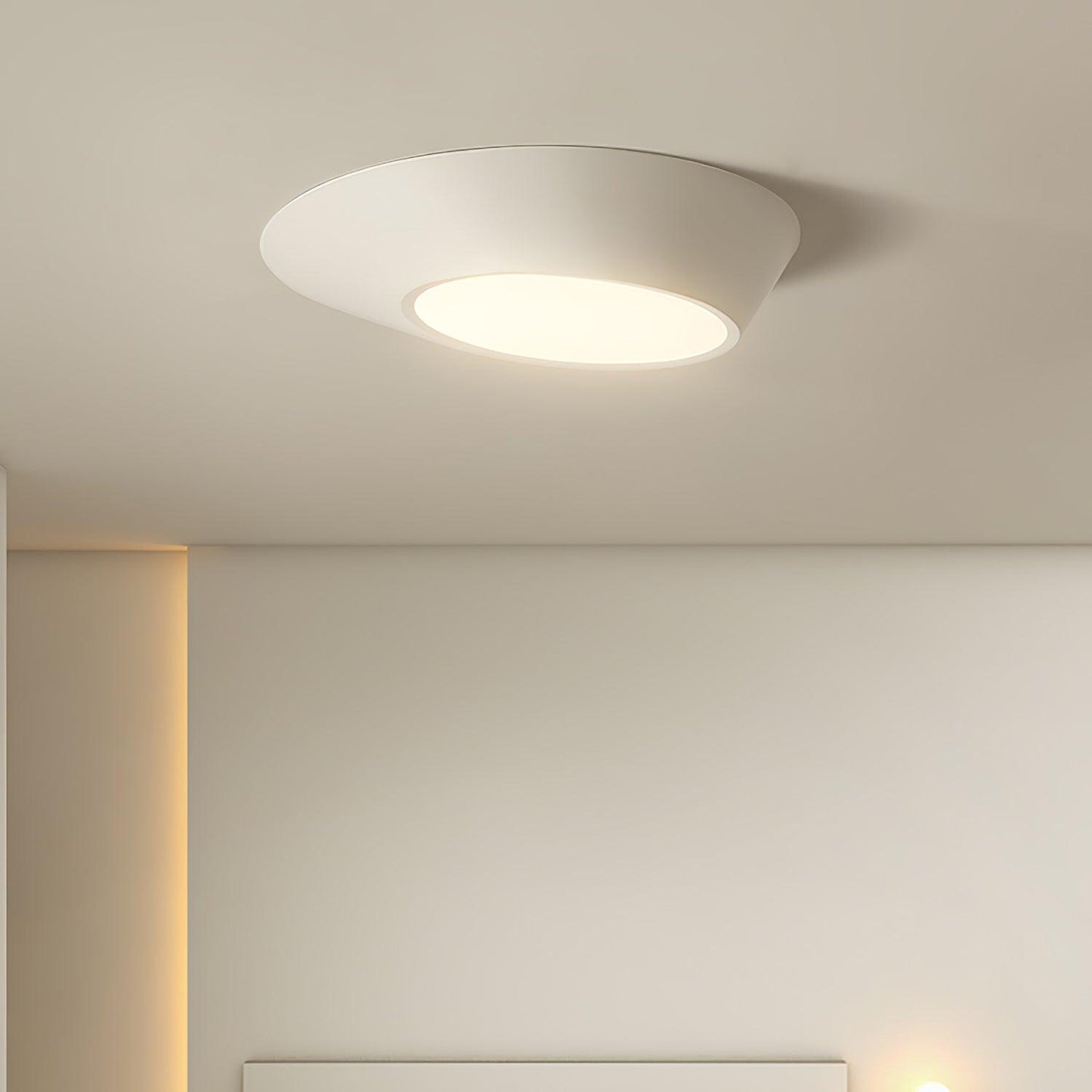 Angled Ceiling Light | Iron, Metal, Acrylic | Black, White
