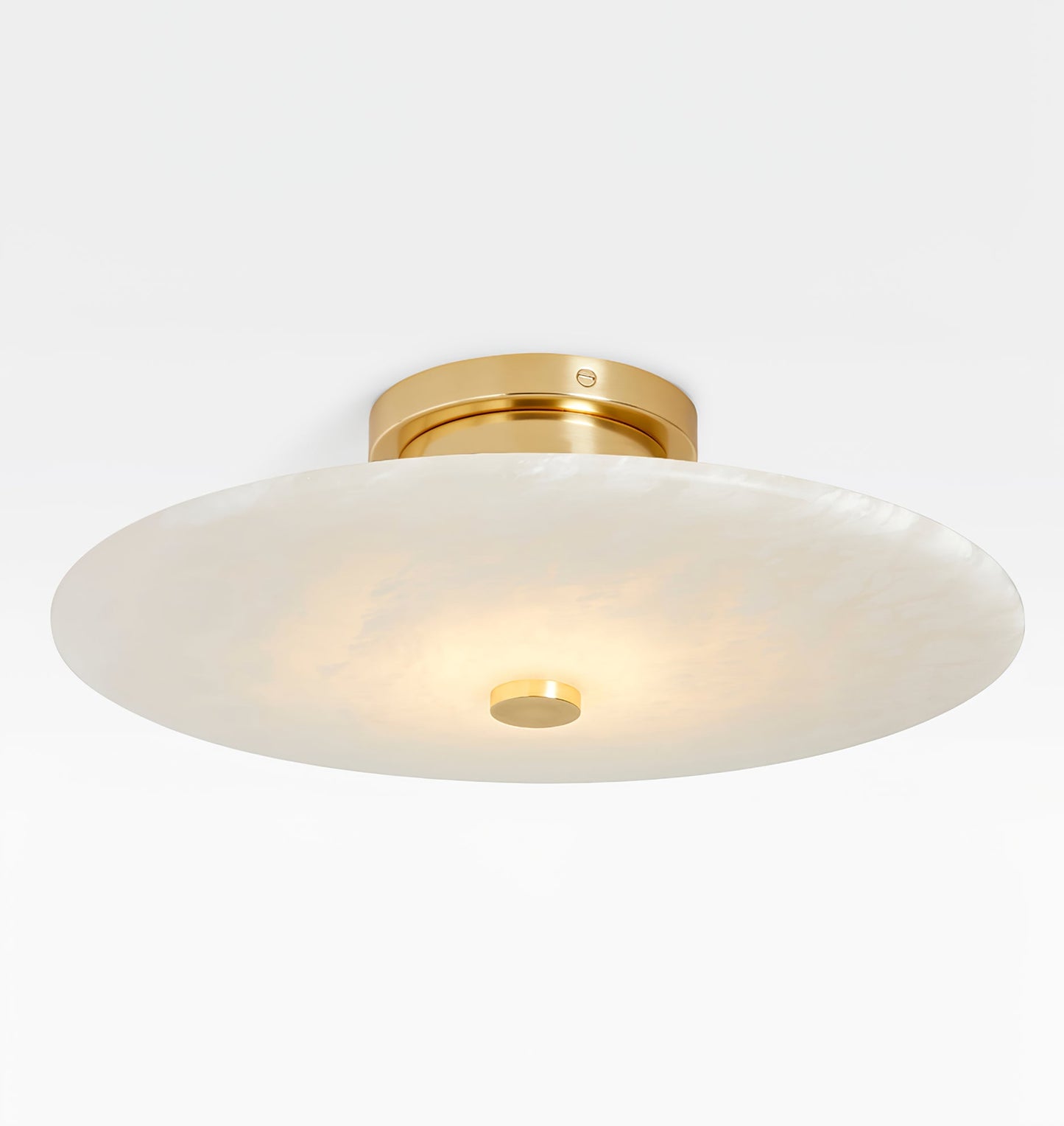Ankeny Ceiling Lamp | Alabaster Shades | Brass/Black