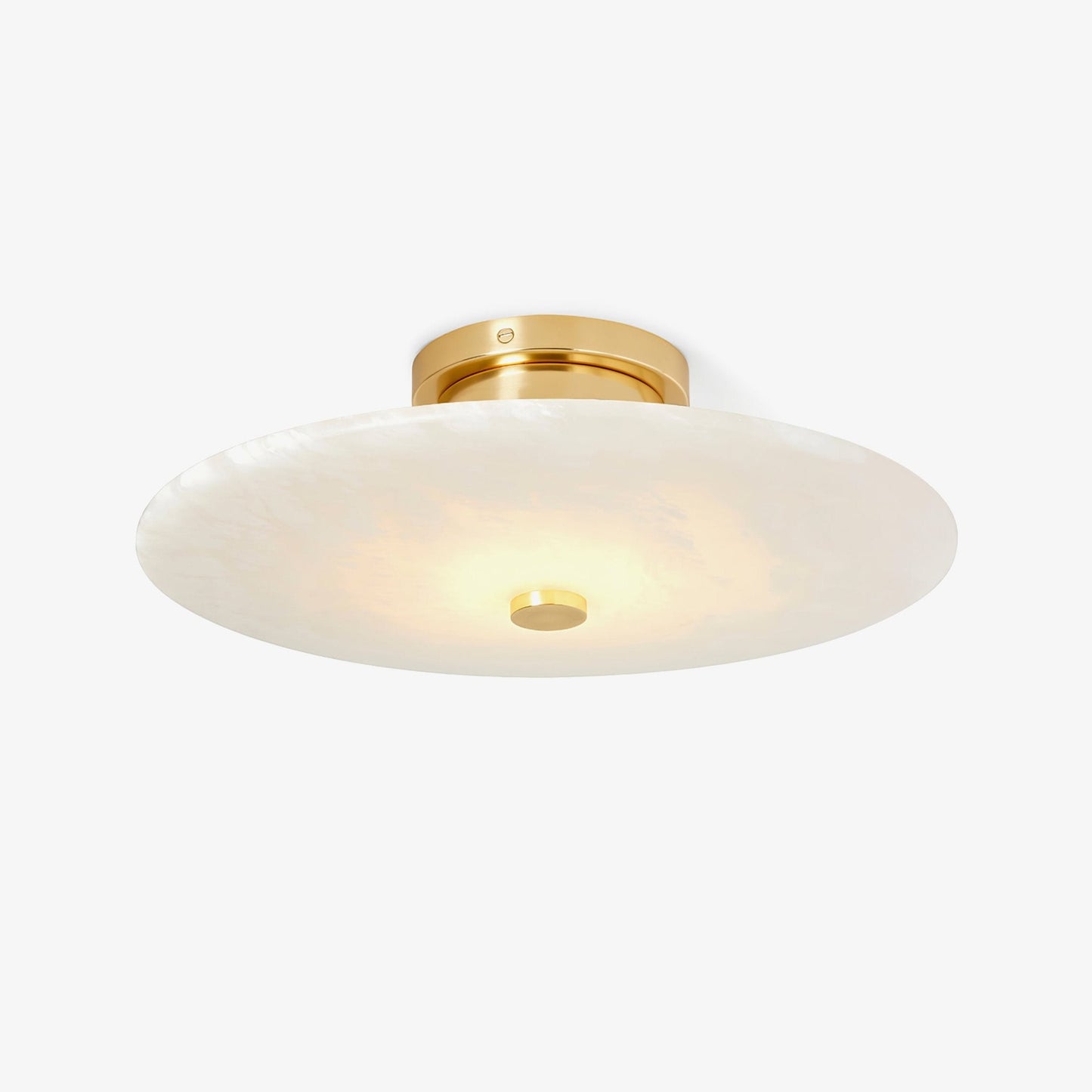 Ankeny Ceiling Lamp | Alabaster Shades | Brass/Black