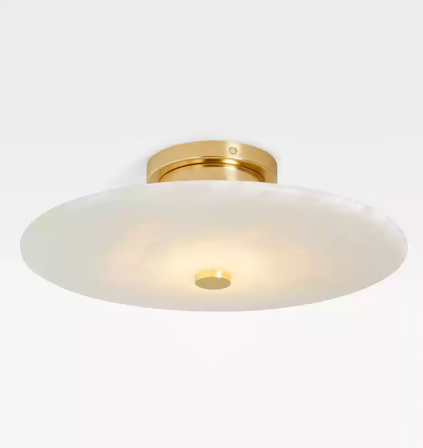 Ankeny Ceiling Lamp | Alabaster Shades | Brass/Black