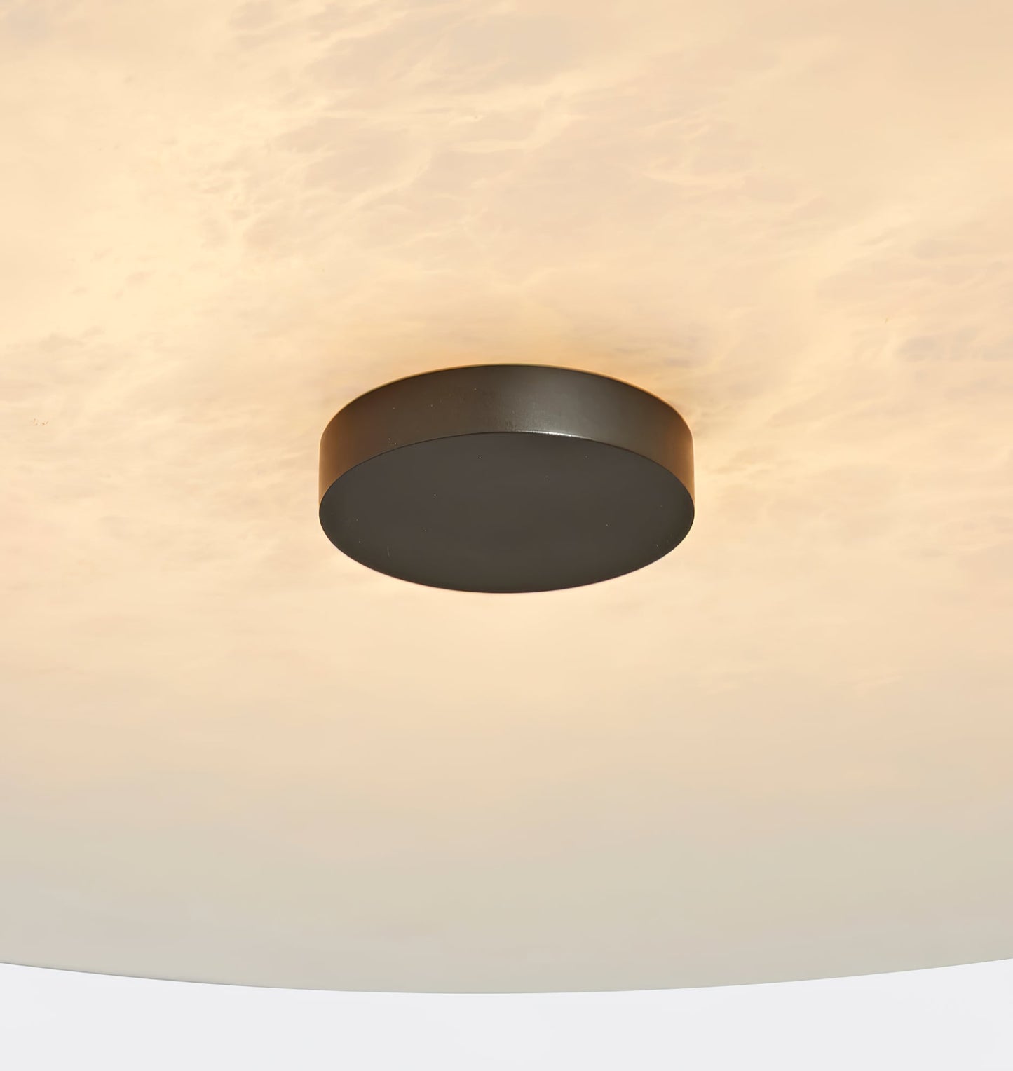 Ankeny Ceiling Lamp | Alabaster Shades | Brass/Black
