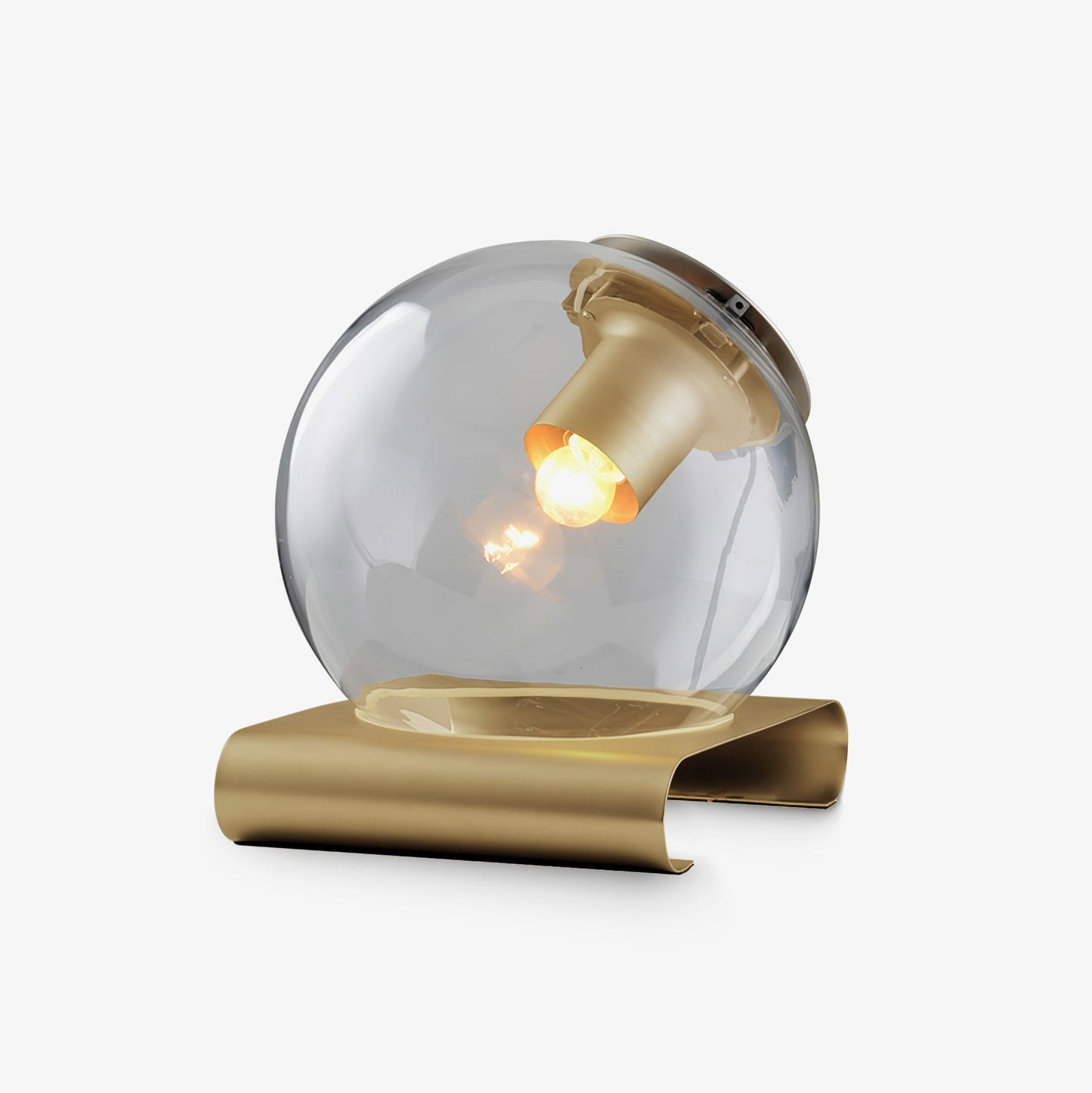 Anvia Glass Table Lamp | Metal & Glass | Gold
