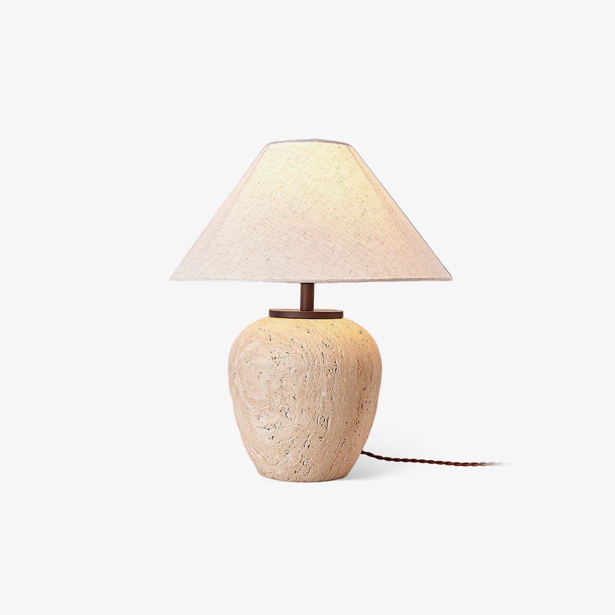 Aoji Table Lamp | Yellow Travertine | Beige