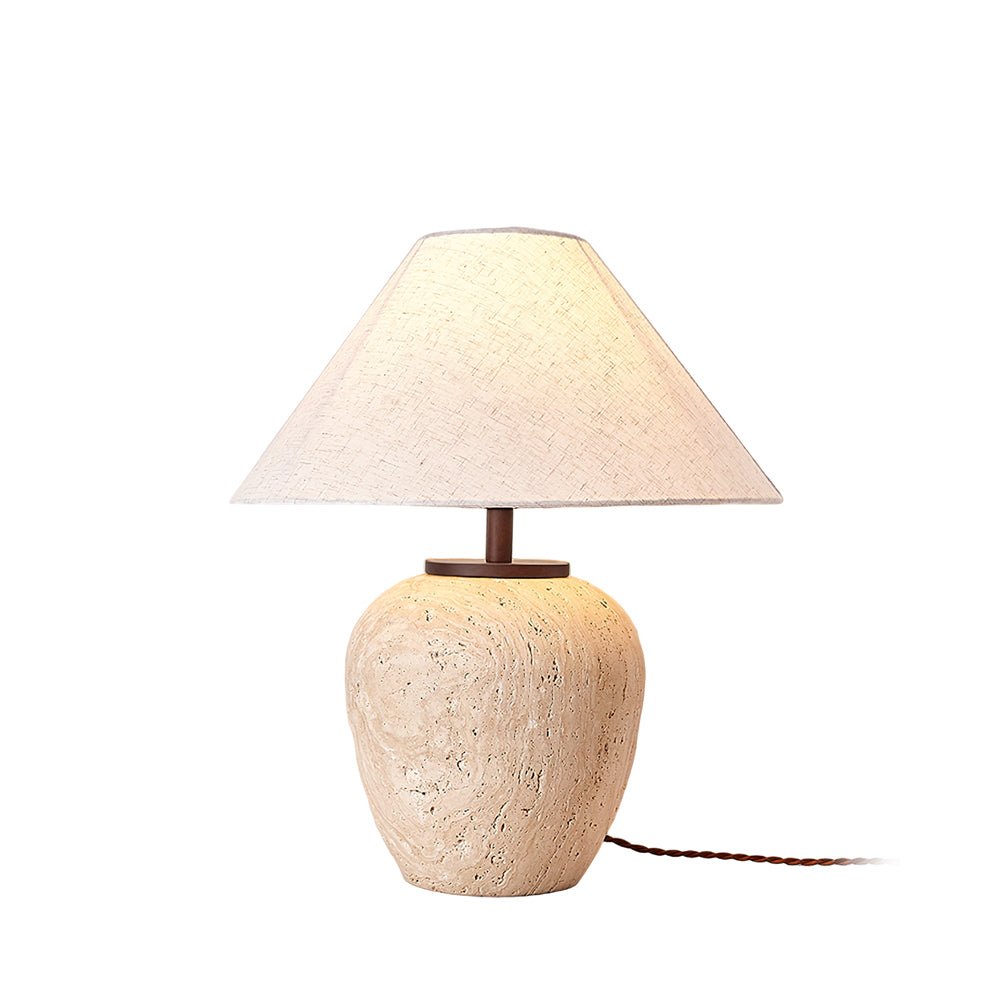 Aoji Table Lamp | Yellow Travertine | Beige