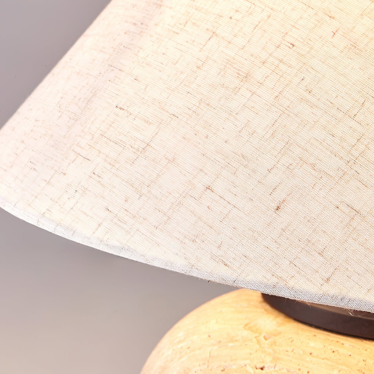Aoji Table Lamp | Yellow Travertine | Beige