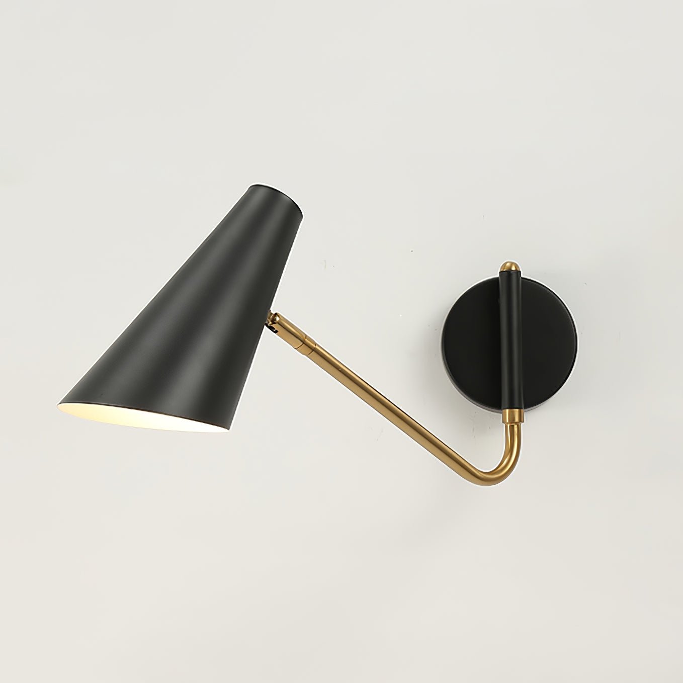 Apex Wall Sconce | Modern Minimalist Design | Black & Brass Finish