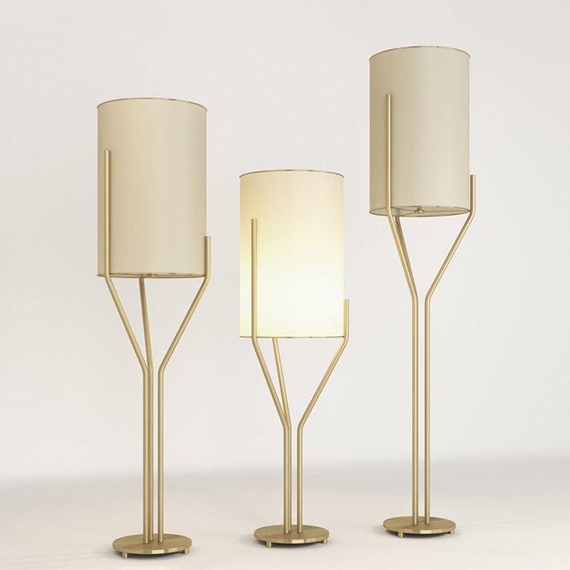 Arborescence Floor Lamp | Brass & Linen | Custom Height Options
