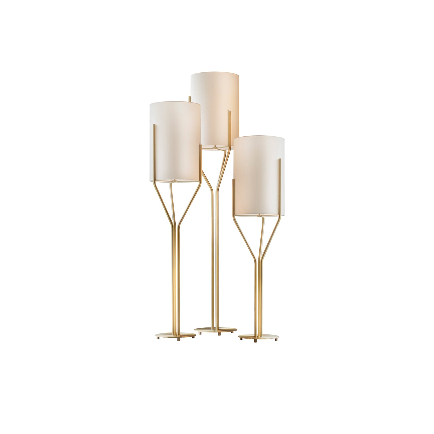 Arborescence Floor Lamp | Brass & Linen | Custom Height Options