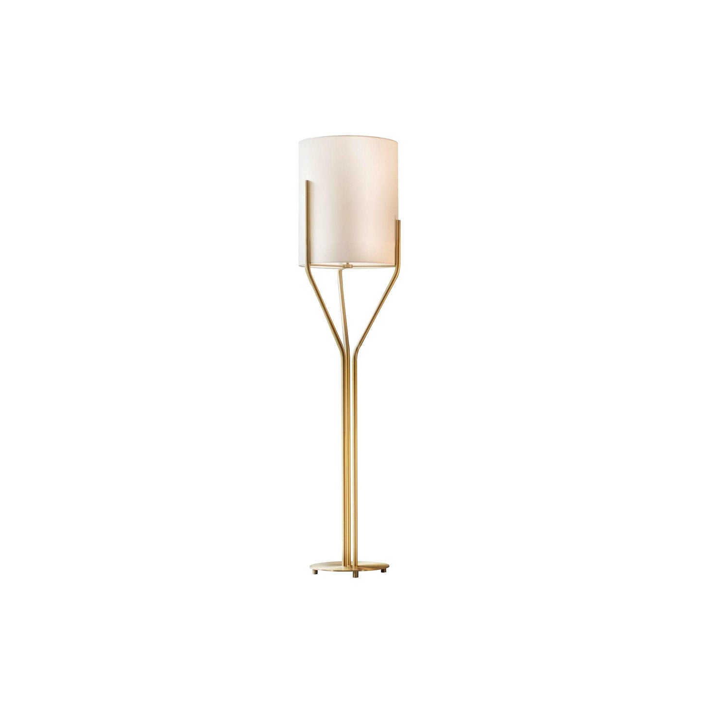 Arborescence Floor Lamp | Brass & Linen | Custom Height Options
