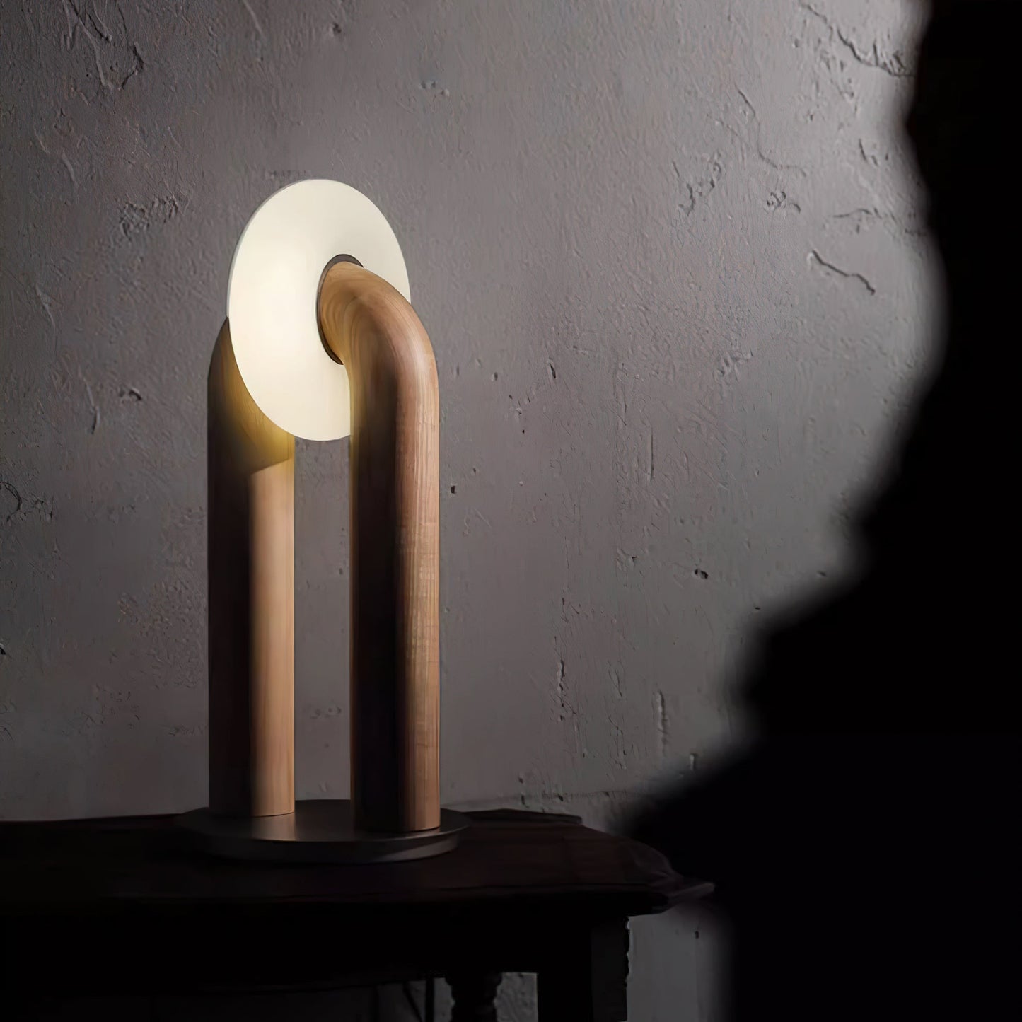 Arcadia Table Lamp | Wooden Design | Wood, Walnut, Black Finishes