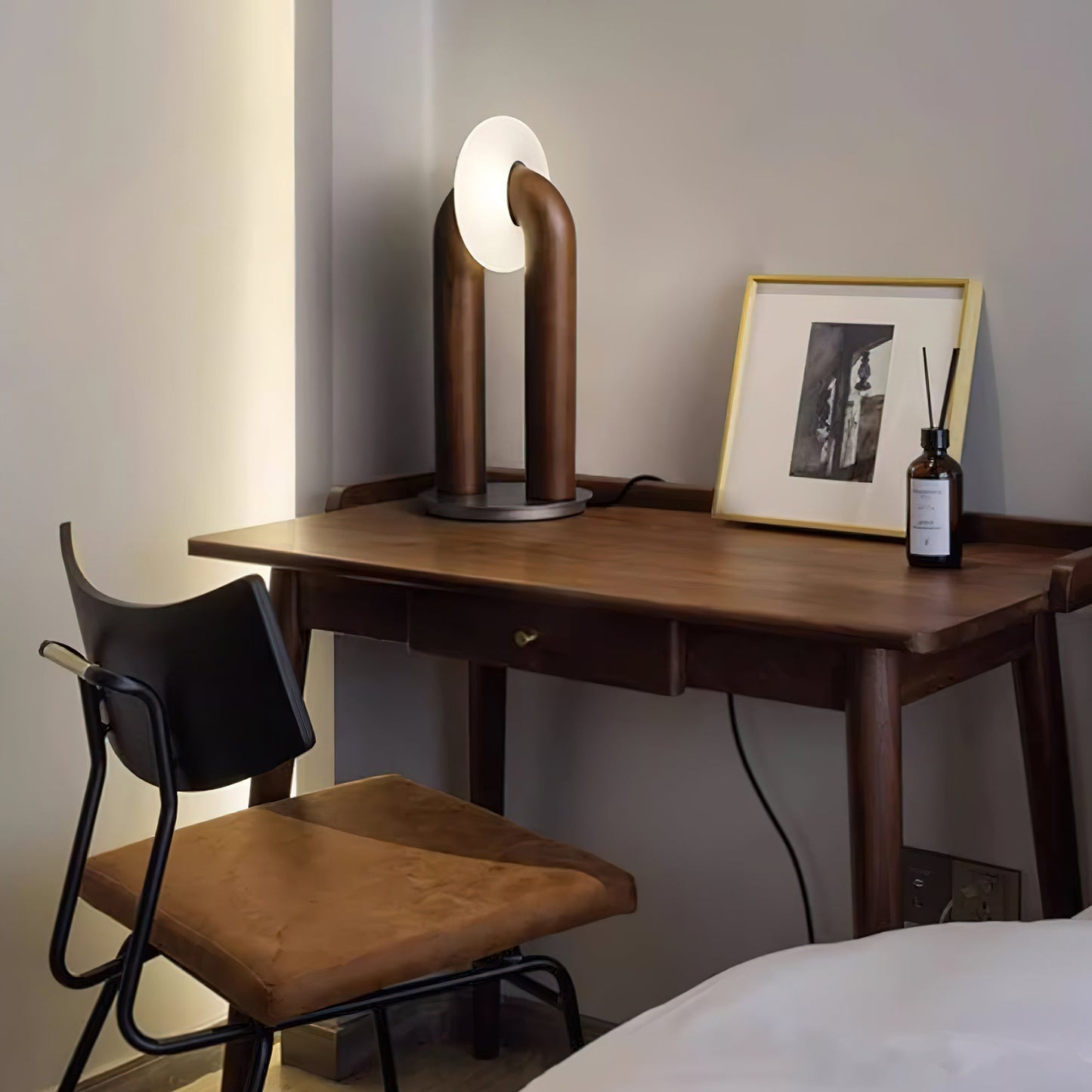 Arcadia Table Lamp | Wooden Design | Wood, Walnut, Black Finishes