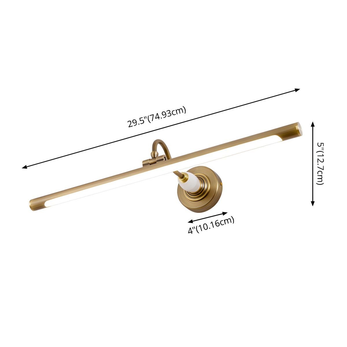 Archer Art Linear Wall Light | Antique Gold Finish | Various Sizes