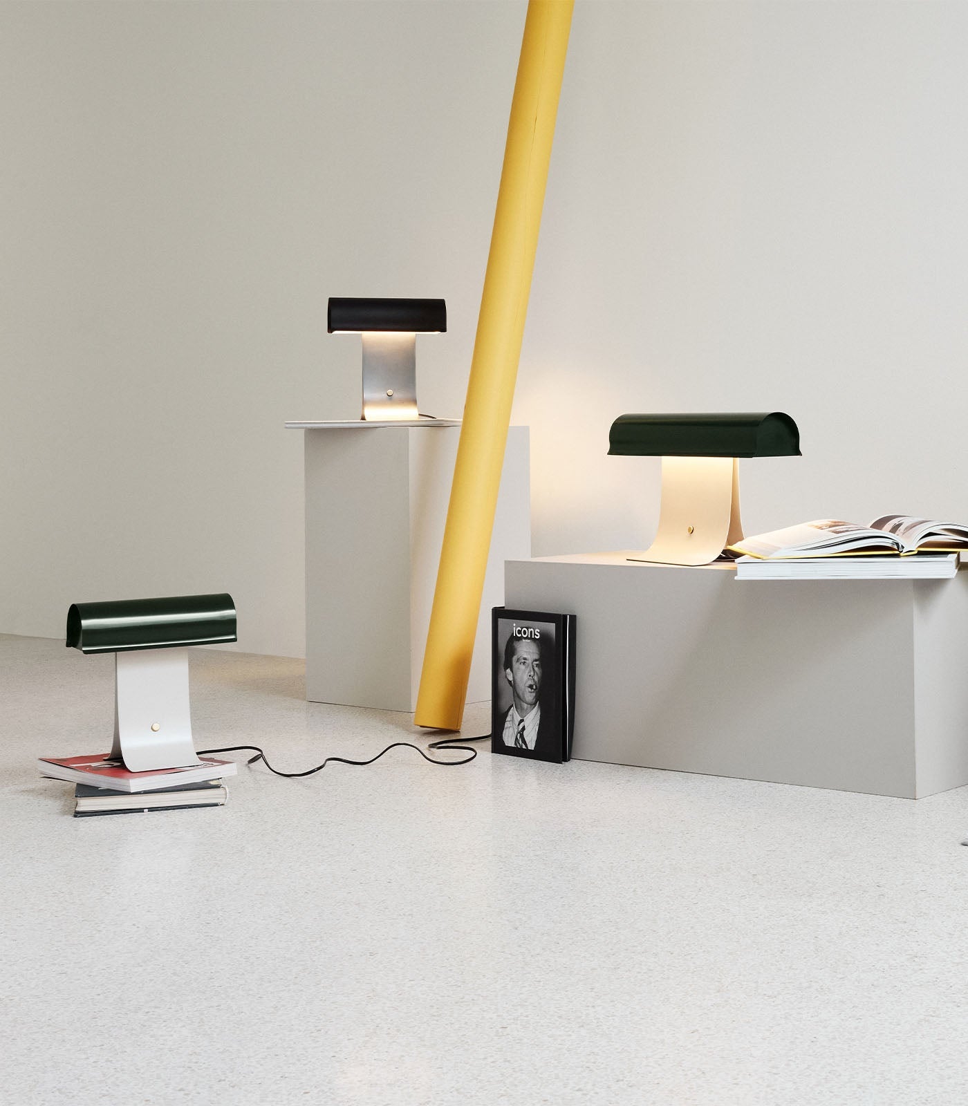 Archive Table Lamp | Metal & Stainless Steel | Black Shade