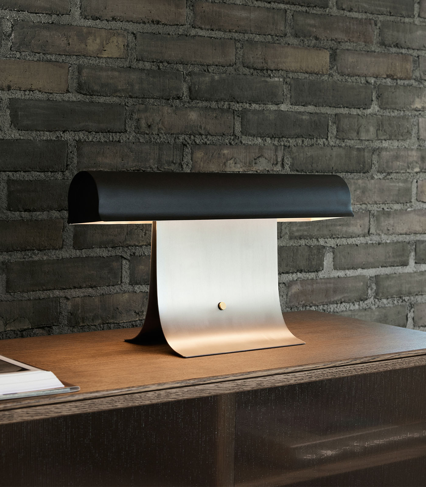 Archive Table Lamp | Metal & Stainless Steel | Black Shade