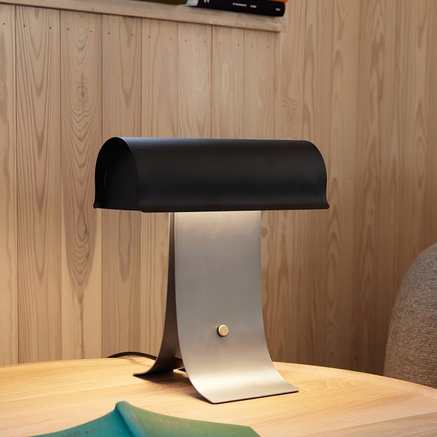 Archive Table Lamp | Metal & Stainless Steel | Black Shade