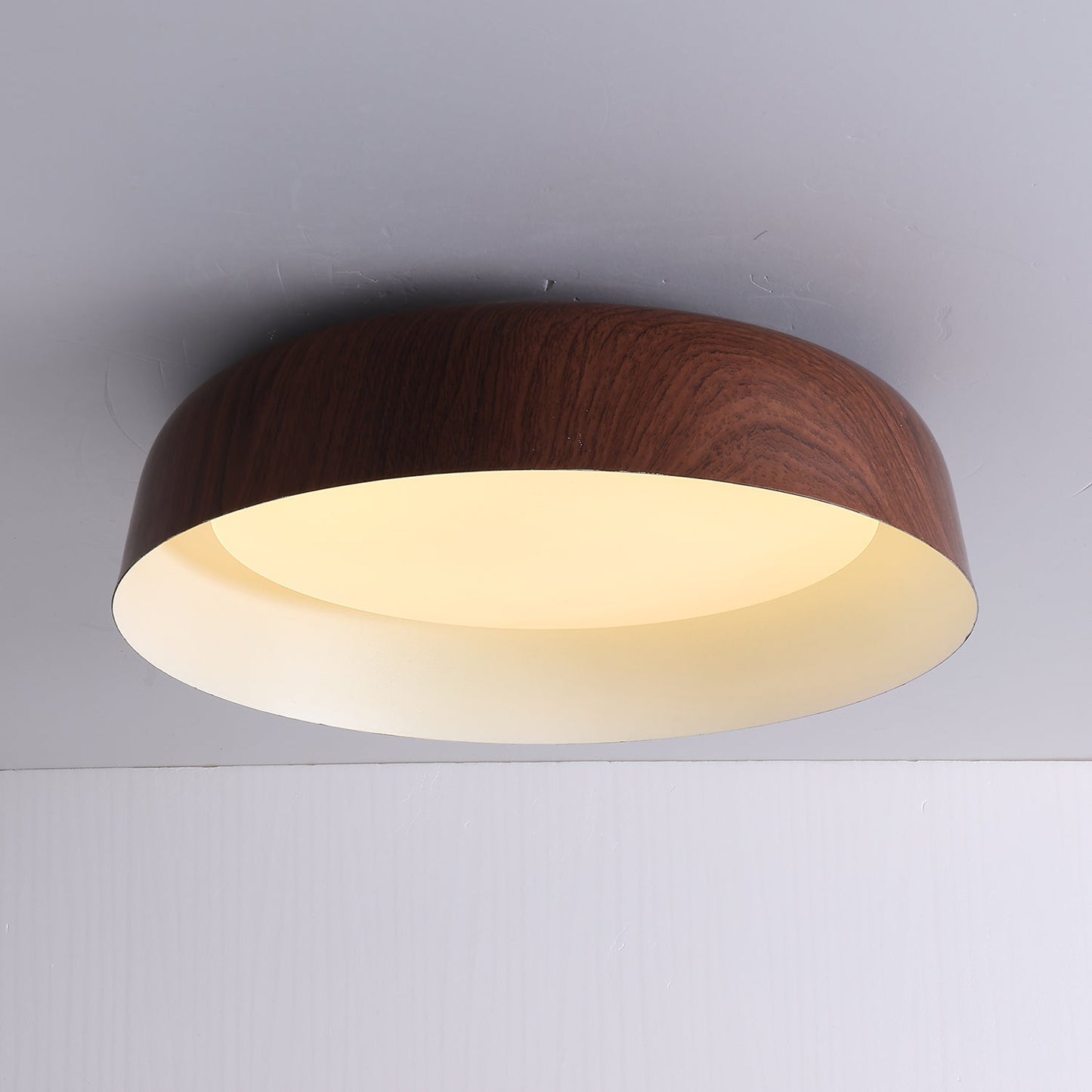 Arcwood Ceiling Light | Wood Grain Finish | Black, White, Walnut