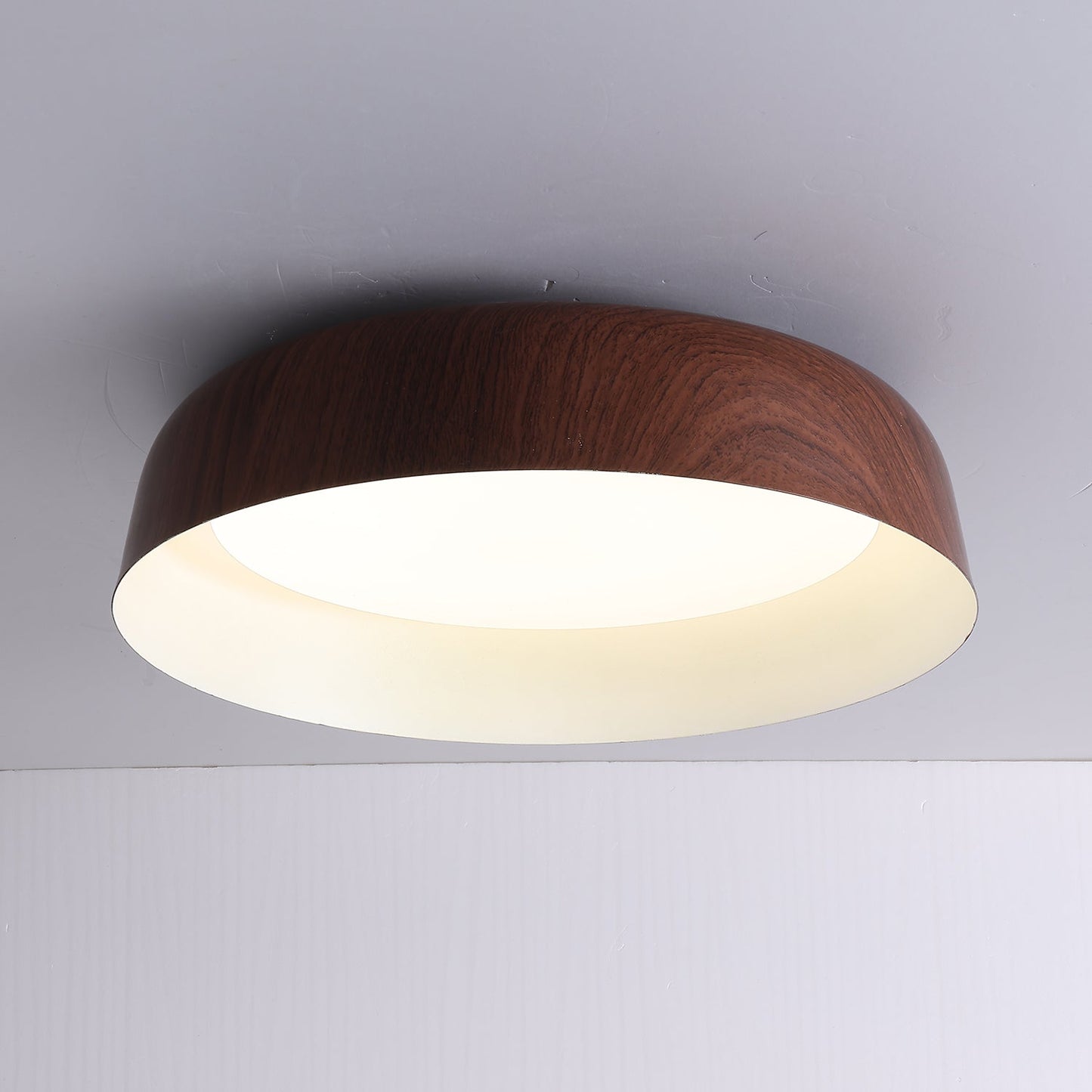 Arcwood Ceiling Light | Wood Grain Finish | Black, White, Walnut