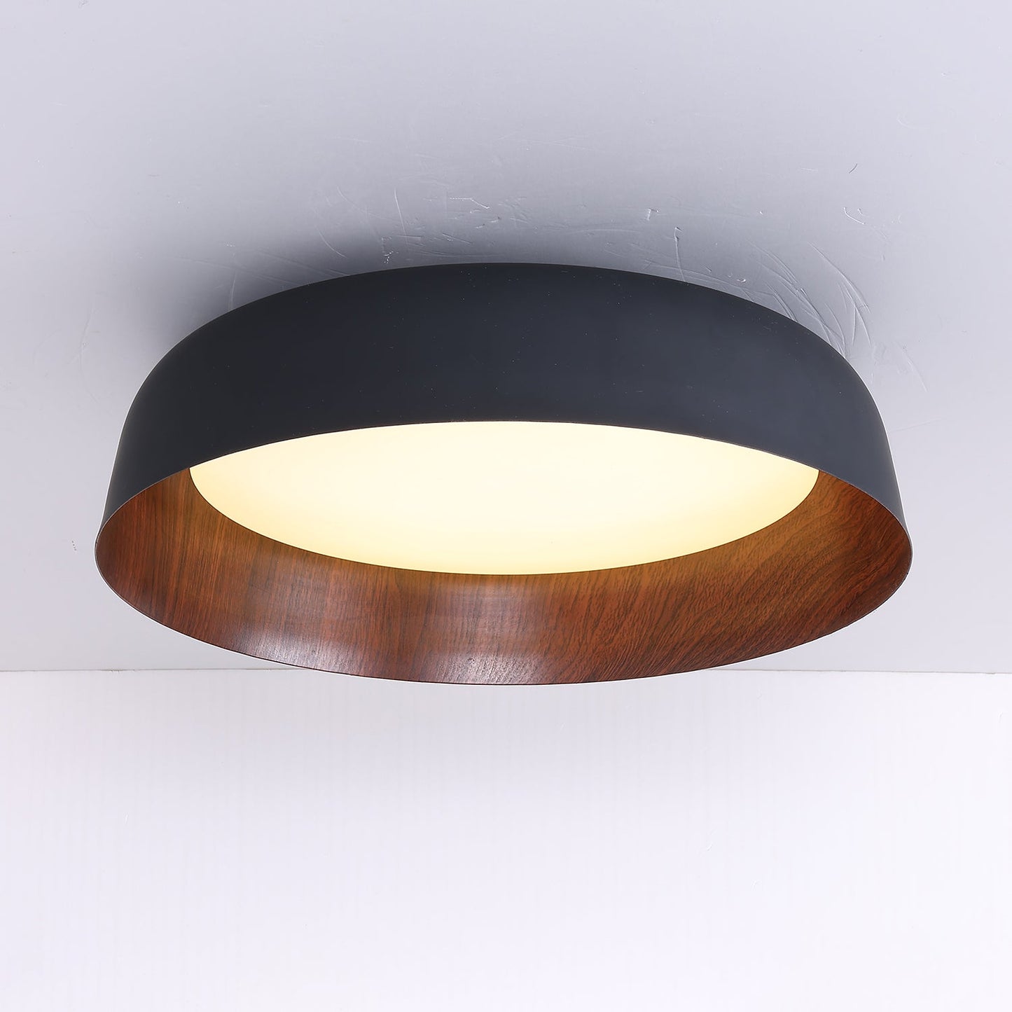 Arcwood Ceiling Light | Wood Grain Finish | Black, White, Walnut