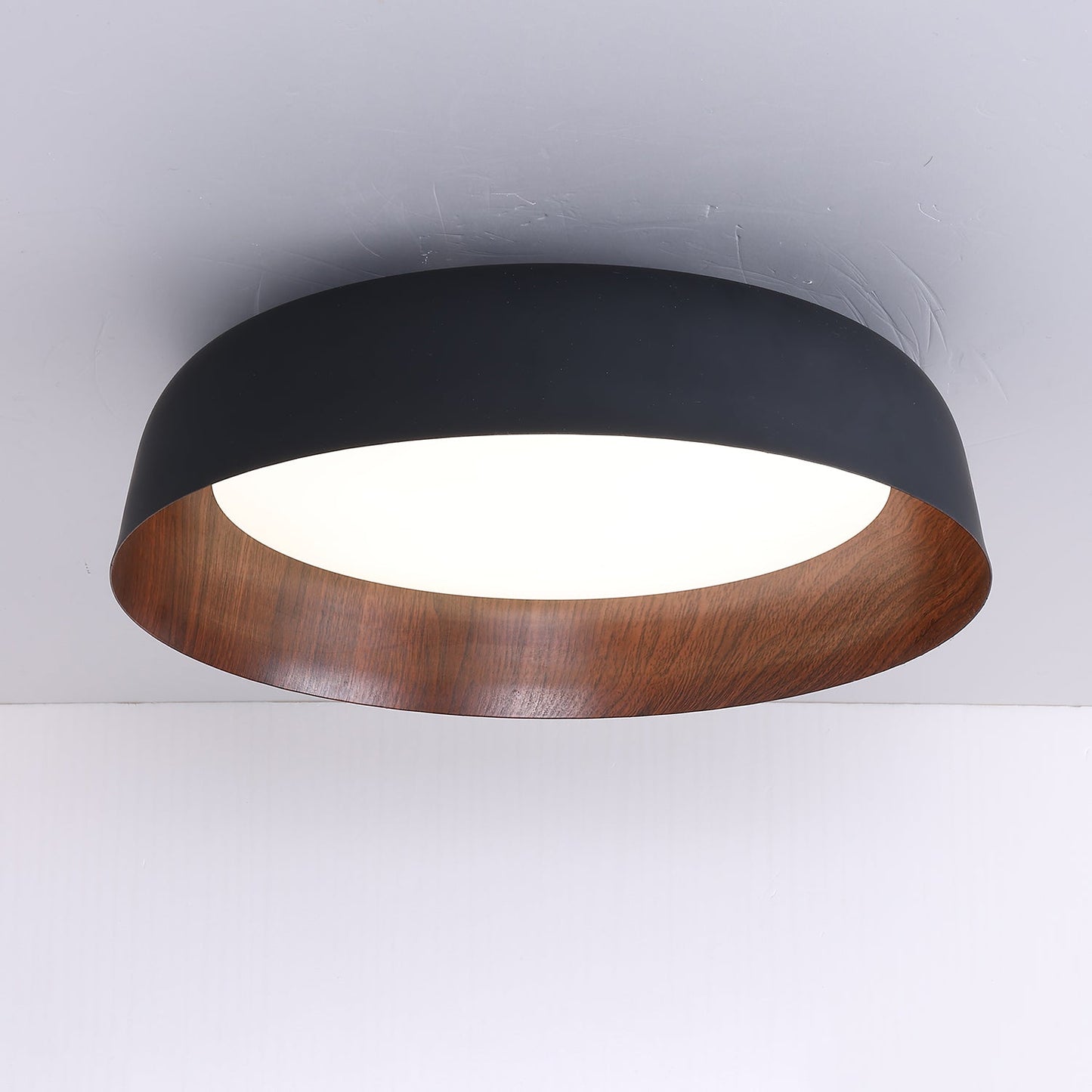Arcwood Ceiling Light | Wood Grain Finish | Black, White, Walnut