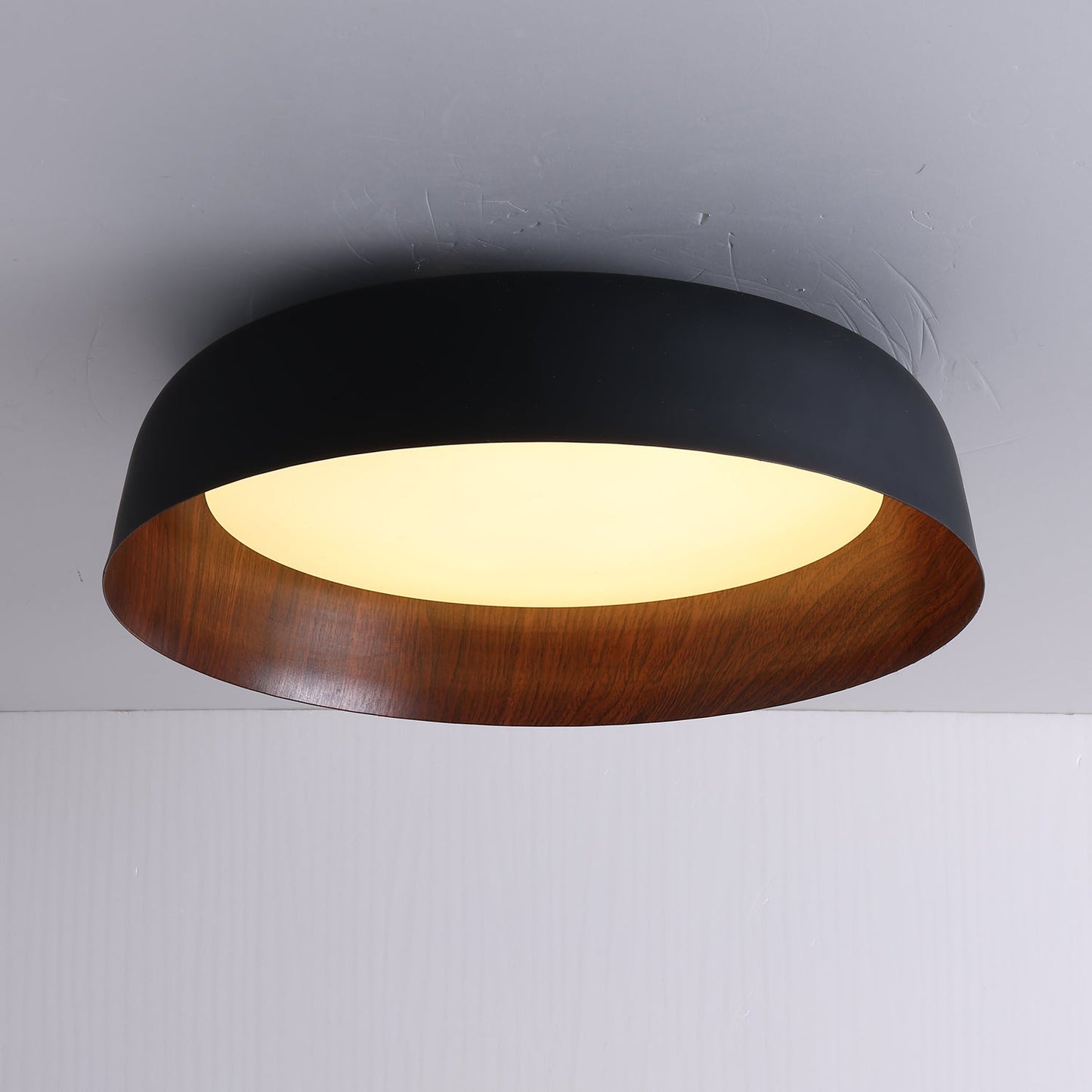 Arcwood Ceiling Light | Wood Grain Finish | Black, White, Walnut