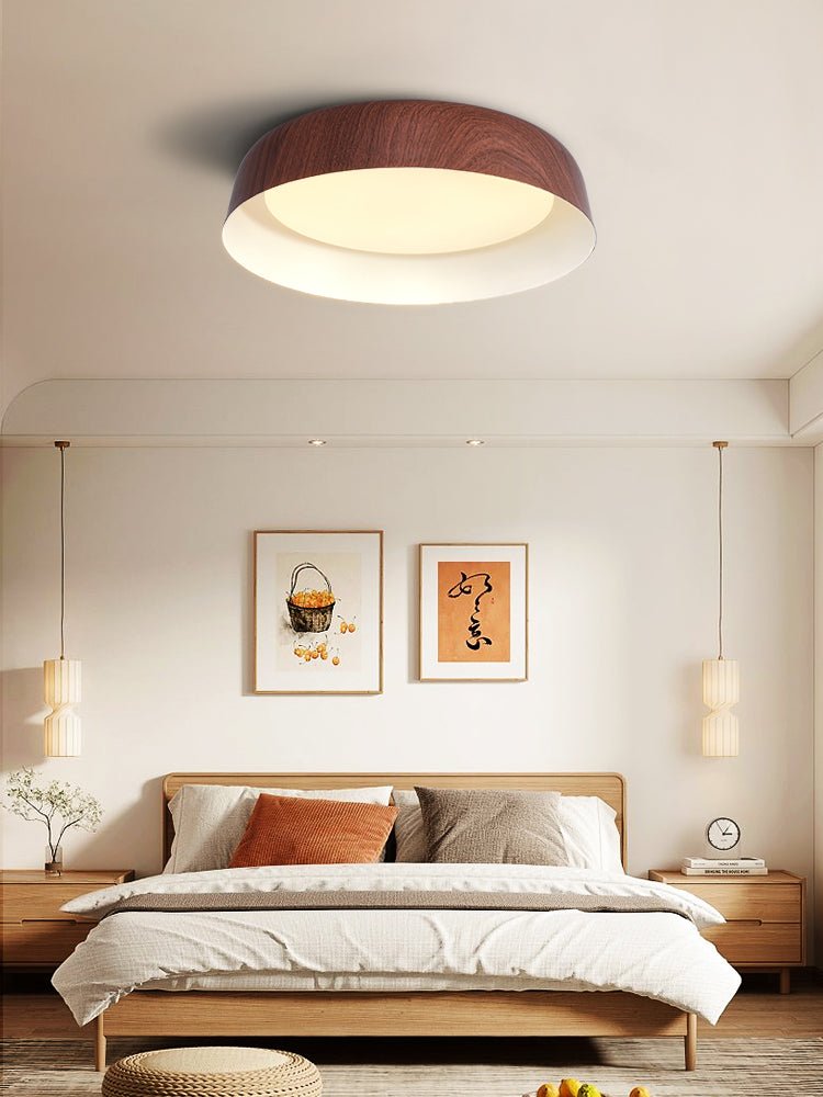 Arcwood Ceiling Light | Wood Grain Finish | Black, White, Walnut