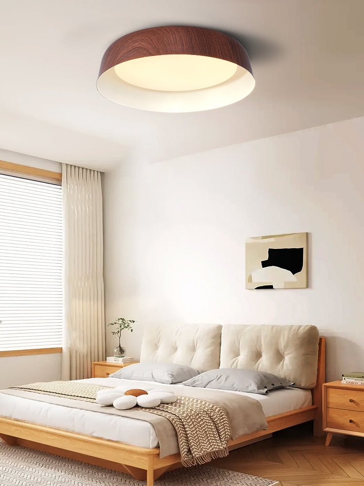 Arcwood Ceiling Light | Wood Grain Finish | Black, White, Walnut