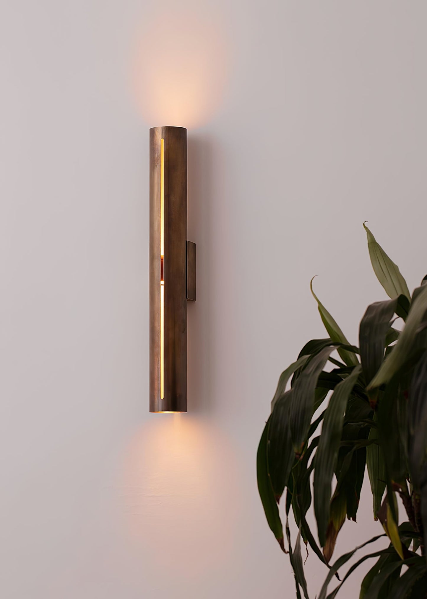Aria Cylinder Wall Light | Brass | Red Bronze/Bronze
