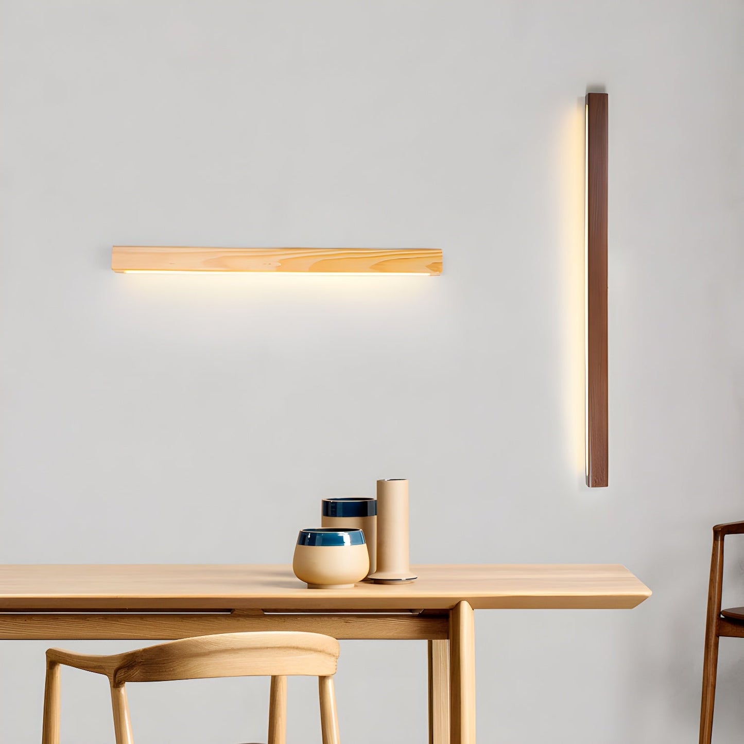 Wood Wall Light | Integrated LED | Walnut or Wood Color